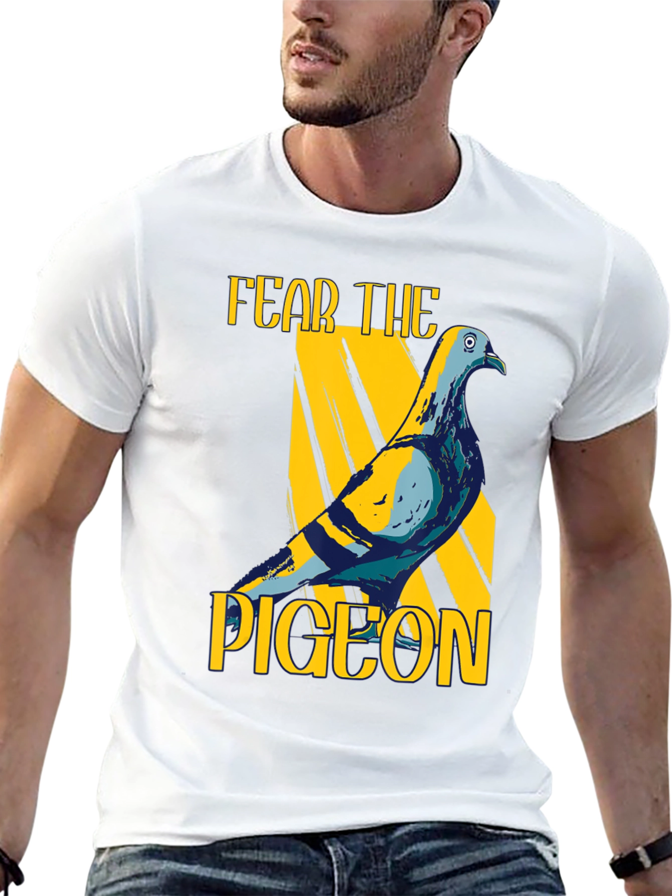 Fear The Pigeon Graphic T-Shirt - Black