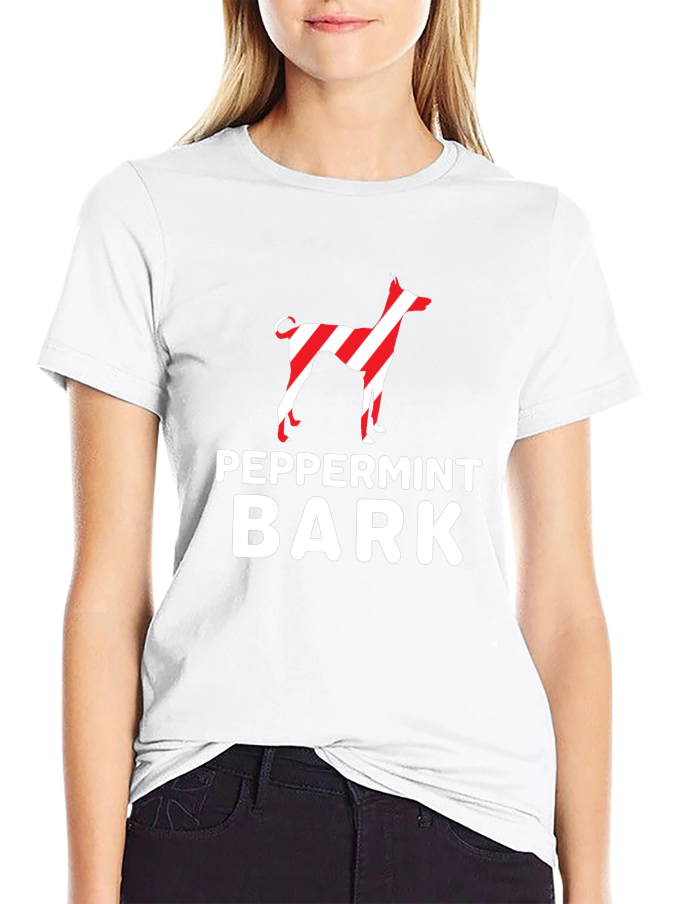 Peppermint Bark Dog Graphic Tee - Holiday Style