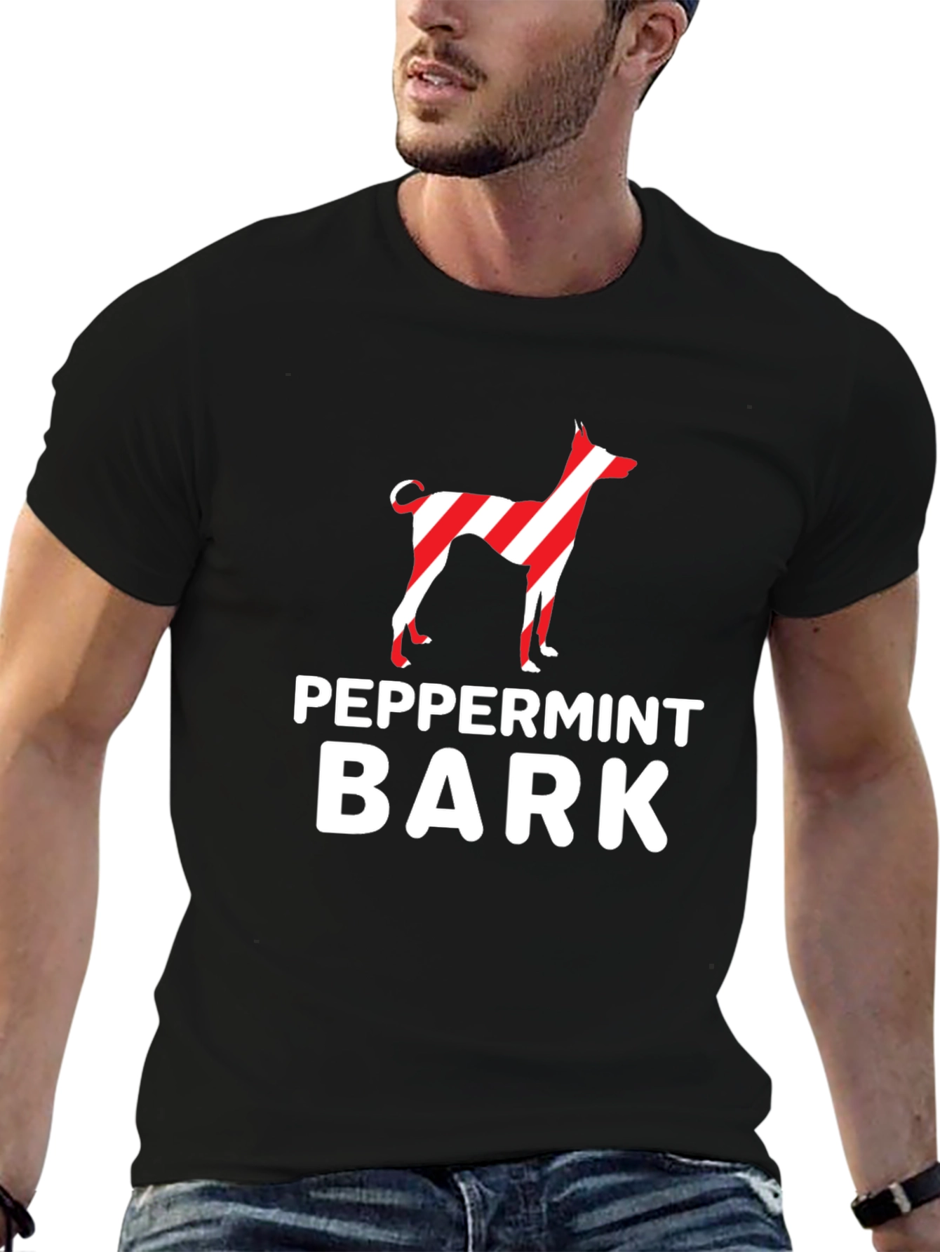 Peppermint Bark Dog Graphic Tee - Holiday Style
