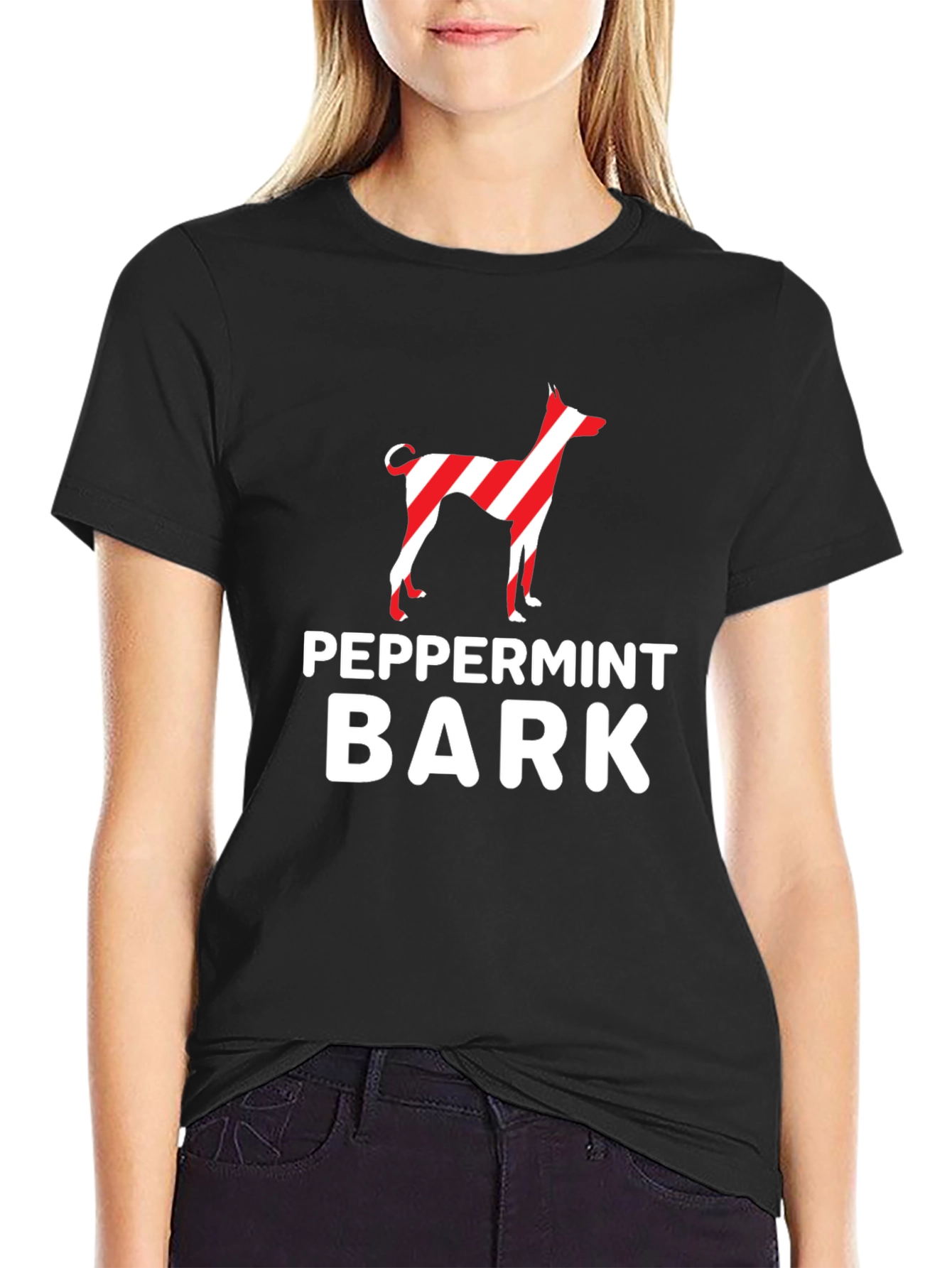 Peppermint Bark Dog Graphic Tee - Holiday Style