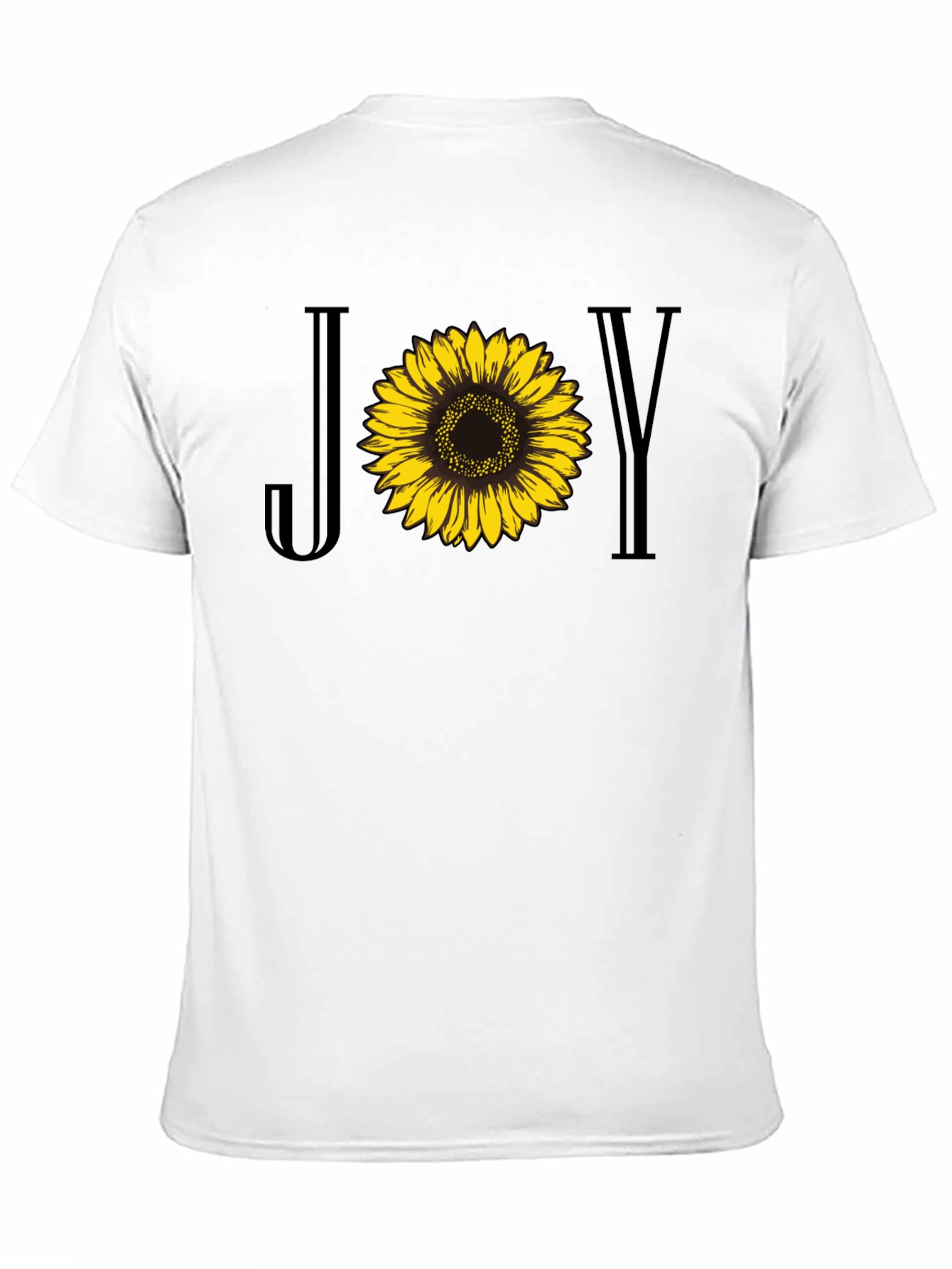 Joy Sunflower Graphic Tee - Black Cotton Blend
