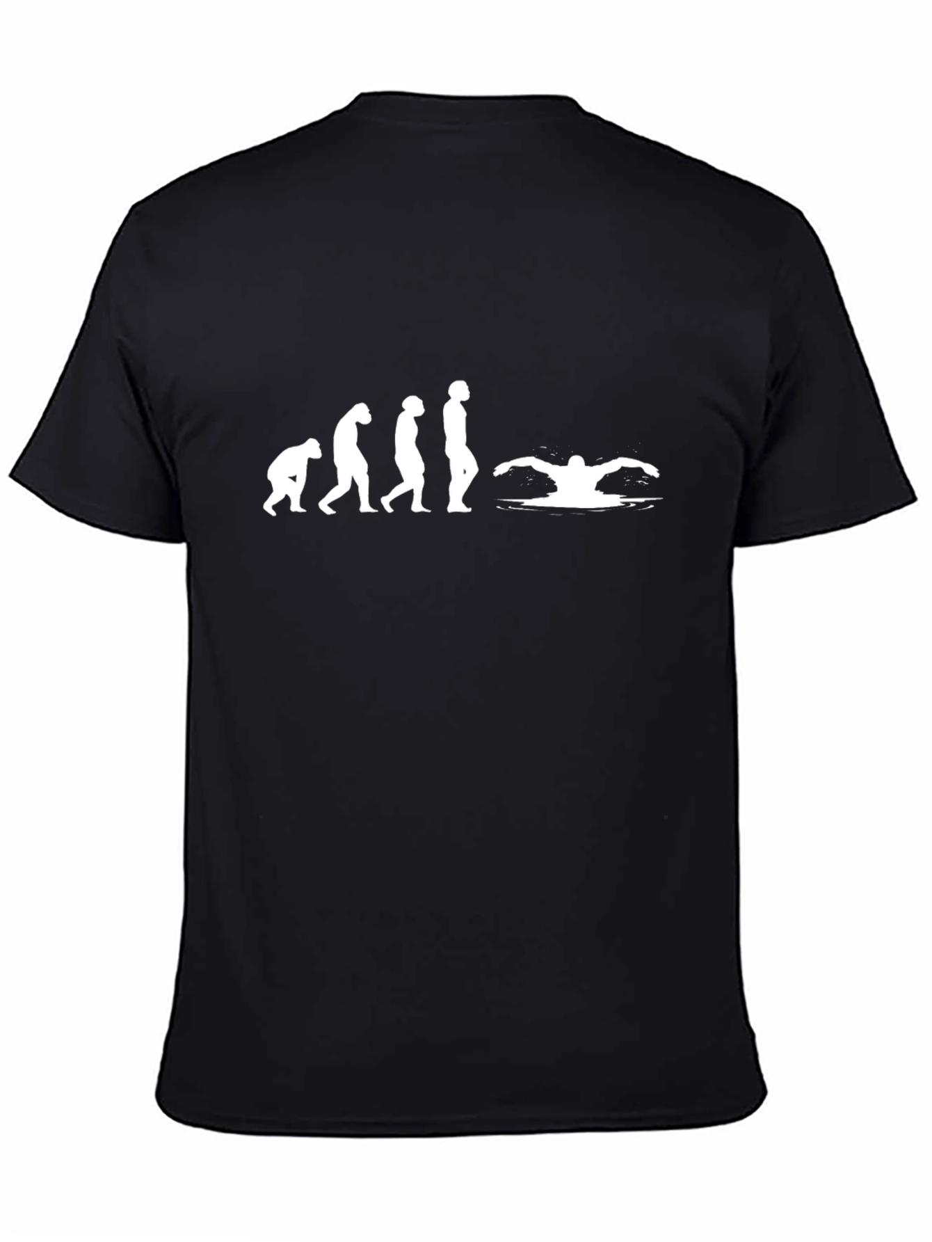 Evolution of Swimmer Black T-Shirt
