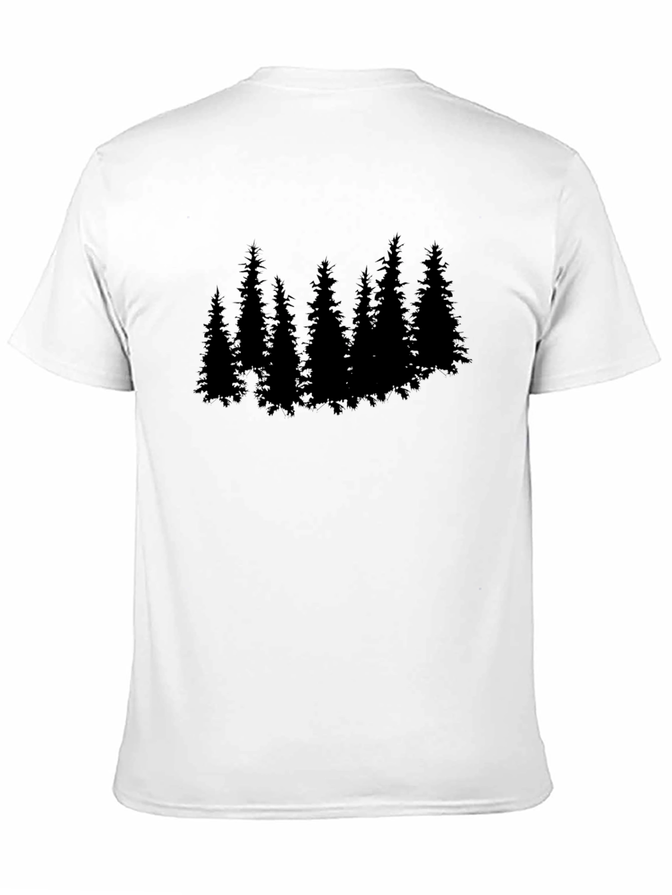 Nature Silhouette T-Shirt - Black Pine Tree Graphic Tee