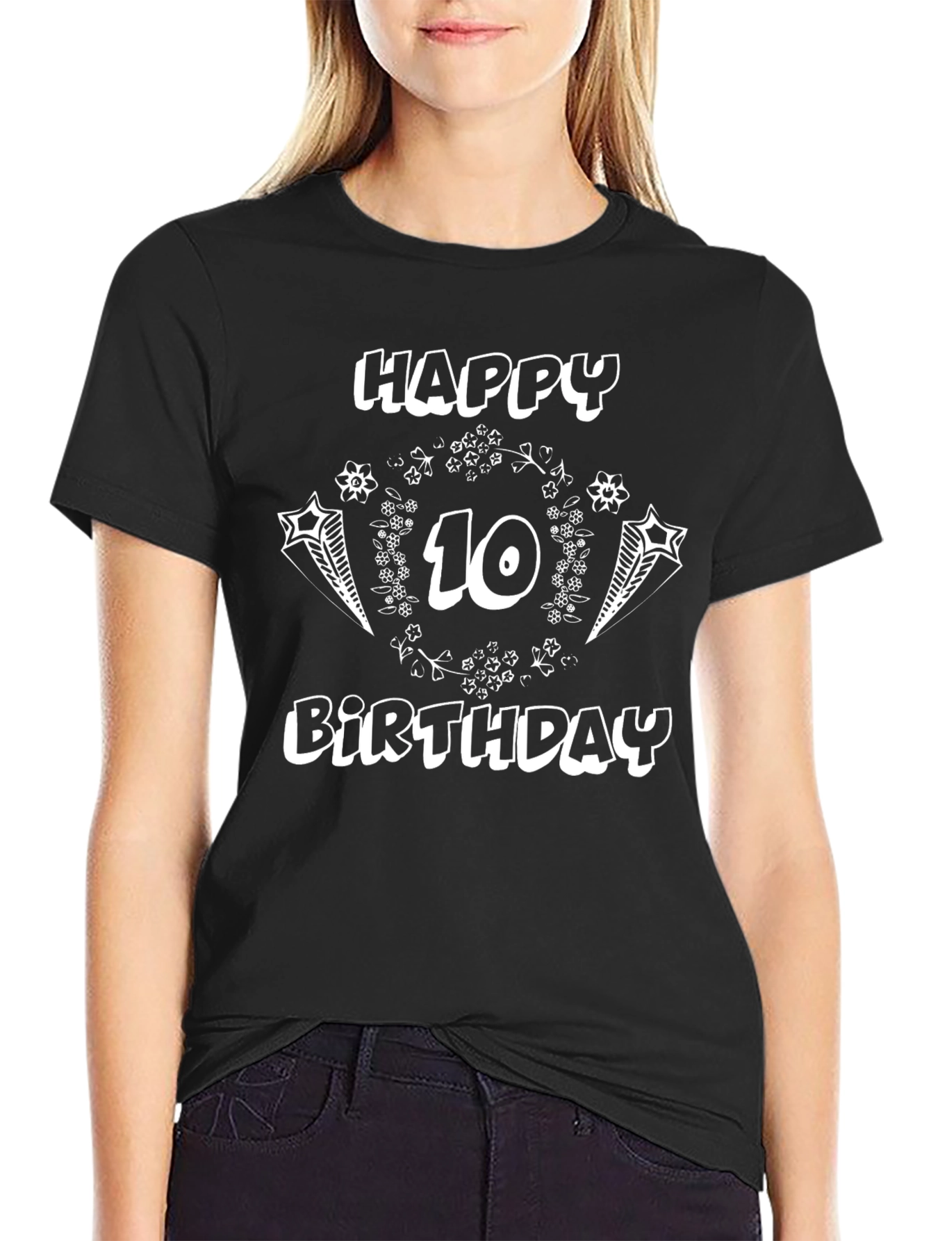 Happy 10th Birthday Black T-Shirt