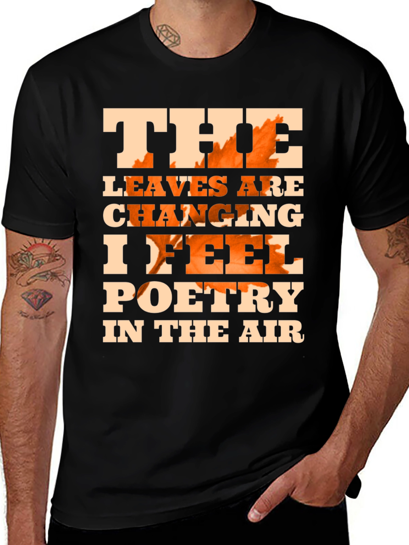 Fall Leaves Poetry Graphic T-Shirt