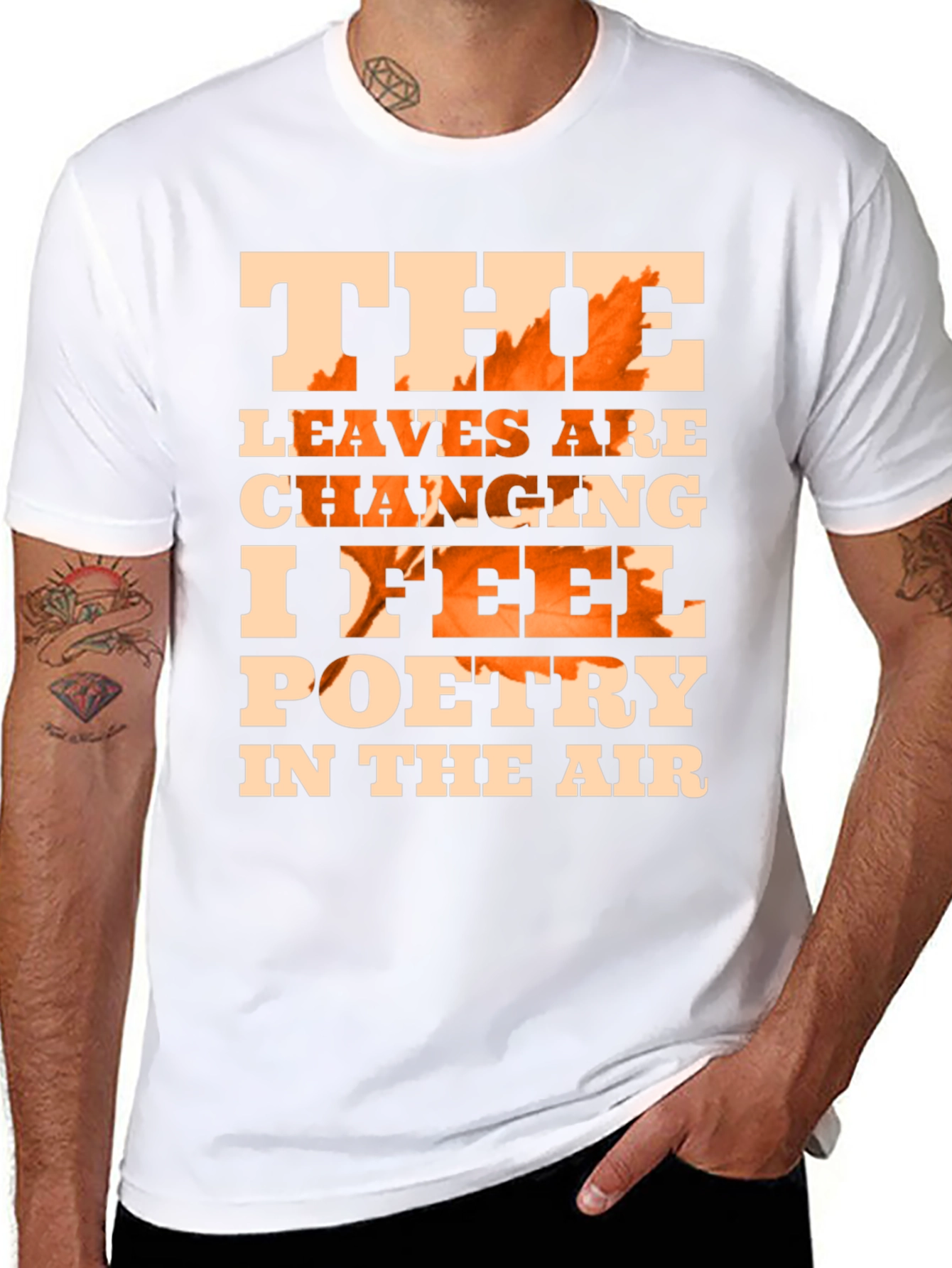 Fall Leaves Poetry Graphic T-Shirt