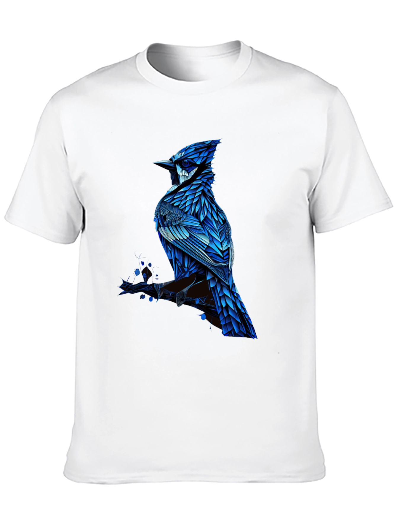 Blue Jay Graphic Print Black T-Shirt