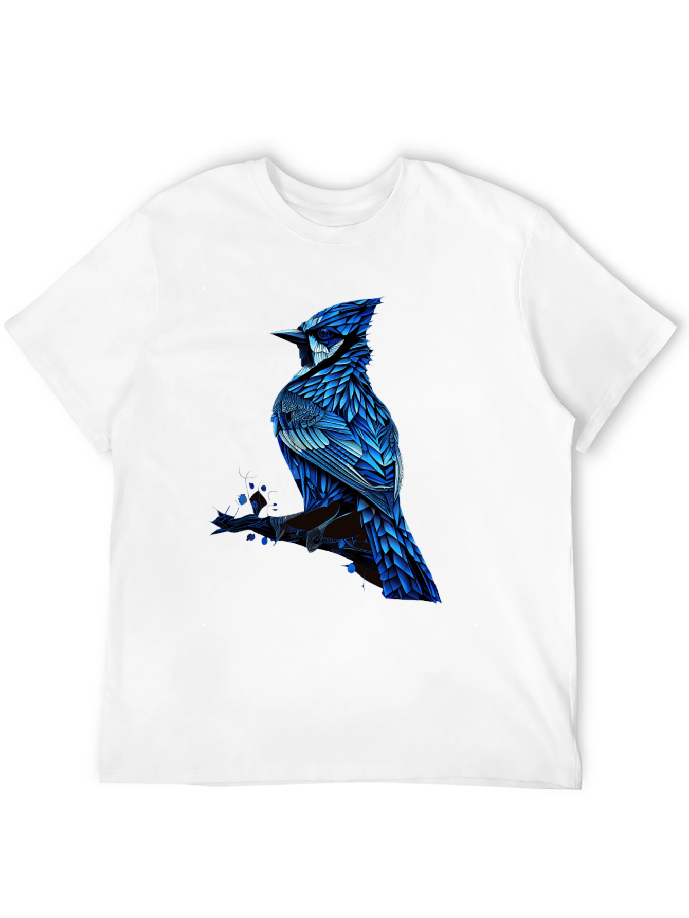 Blue Jay Graphic Print Black T-Shirt