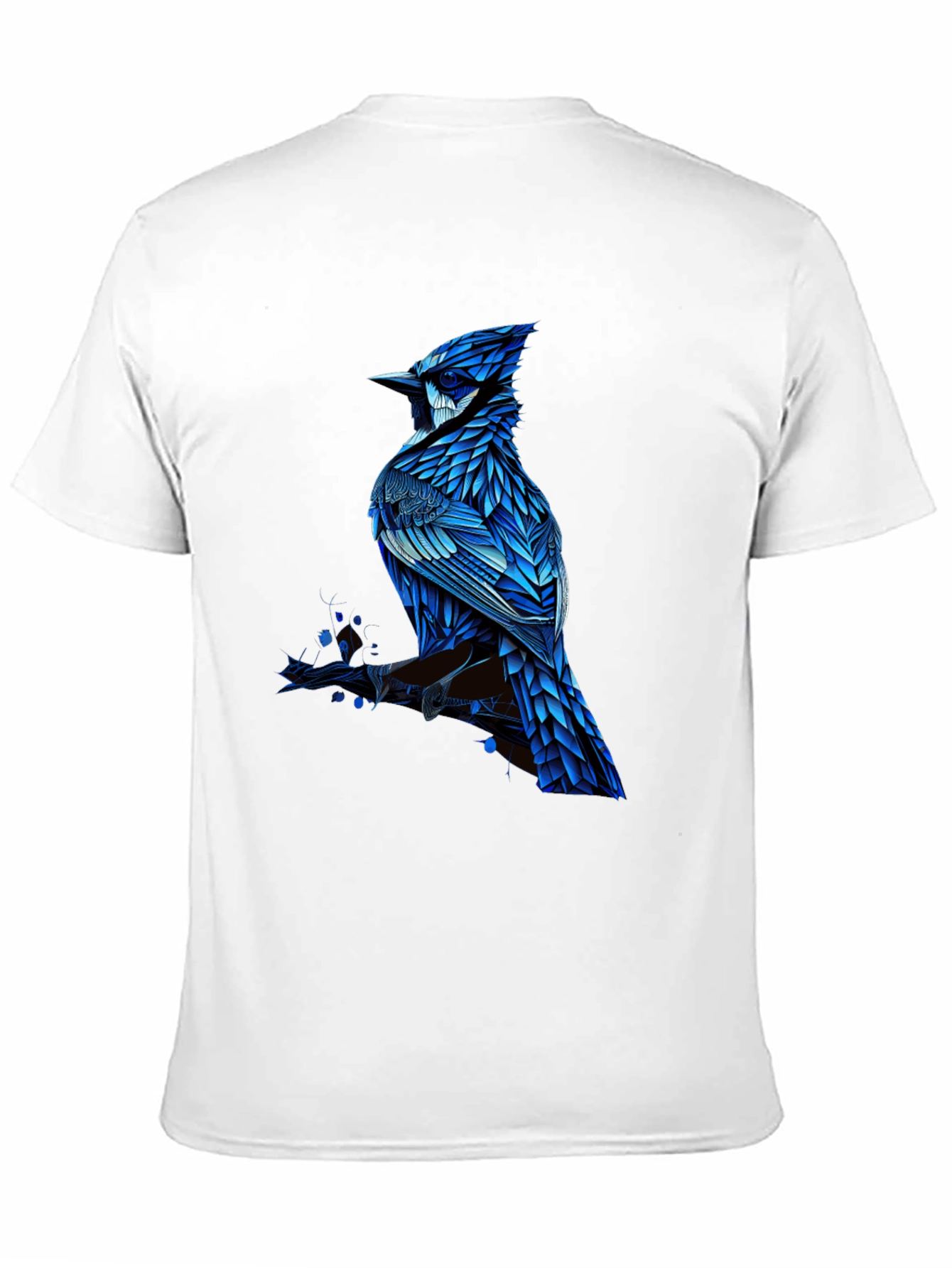 Blue Jay Graphic Print Black T-Shirt
