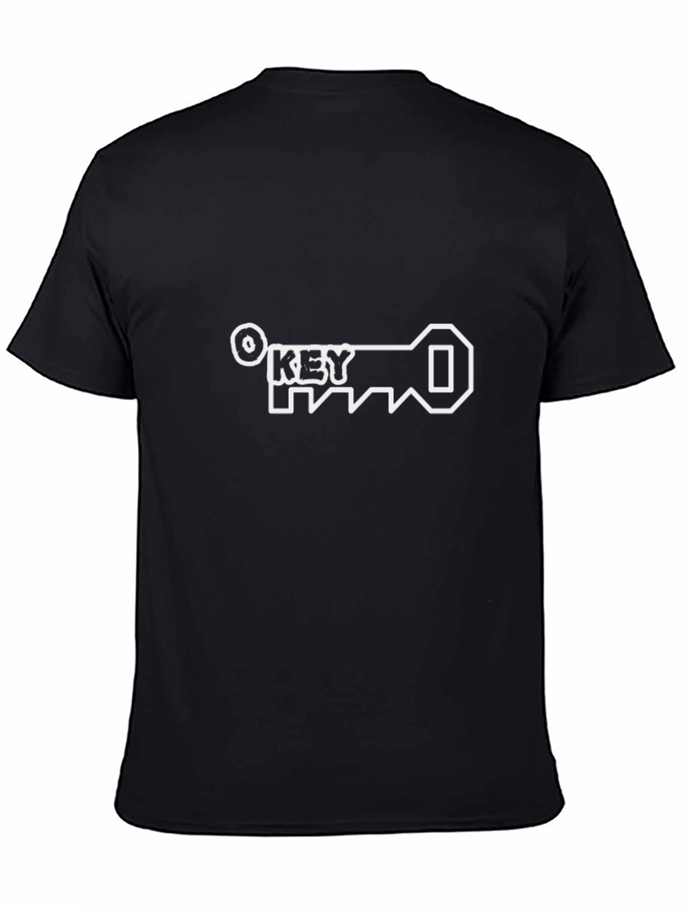 Black T-Shirt with Key Graphic