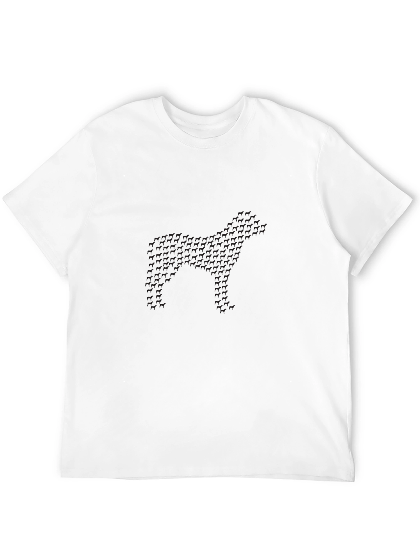 Dog Silhouette T-Shirt - Mens Black Graphic Tee