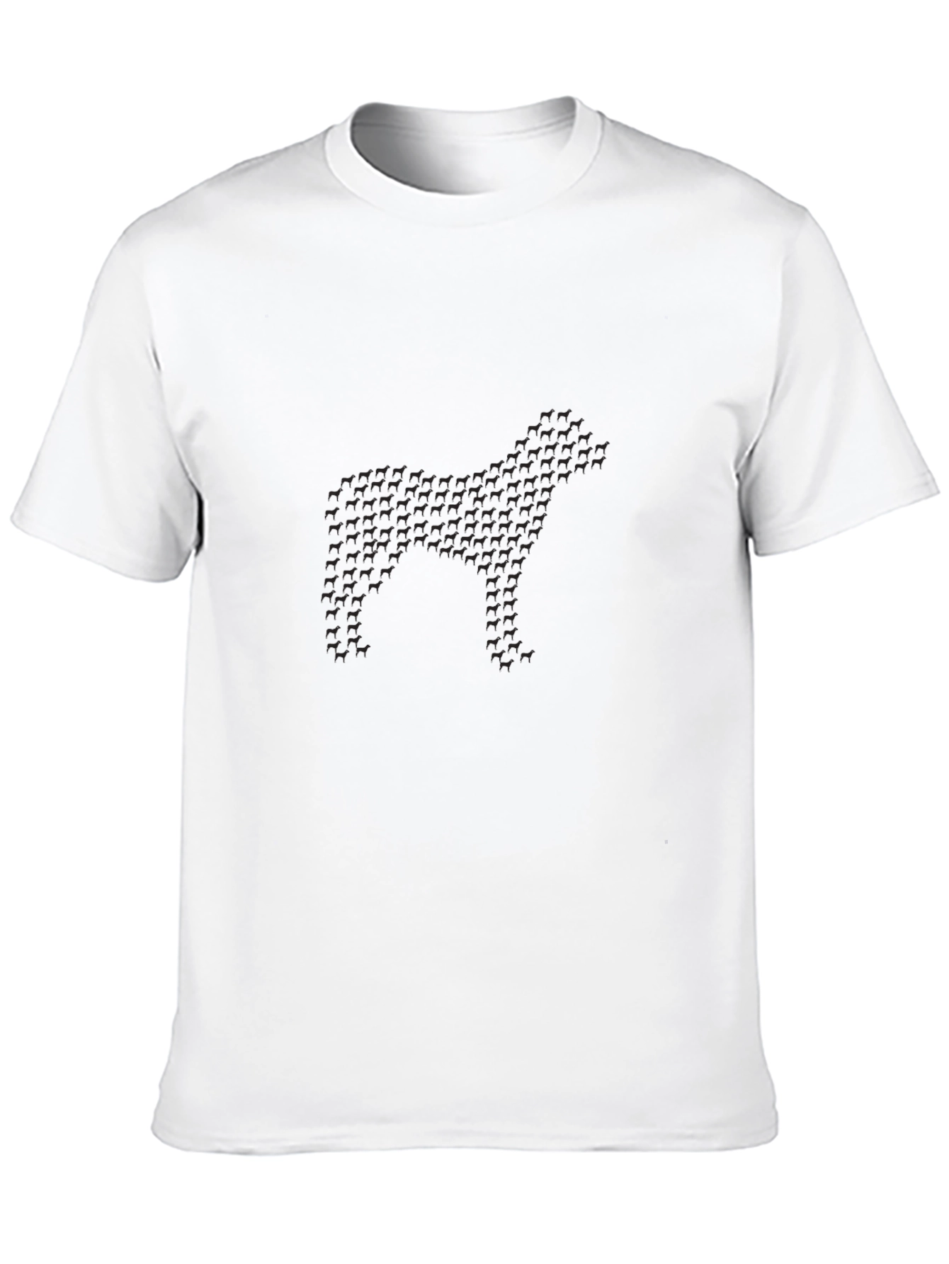 Dog Silhouette T-Shirt - Mens Black Graphic Tee