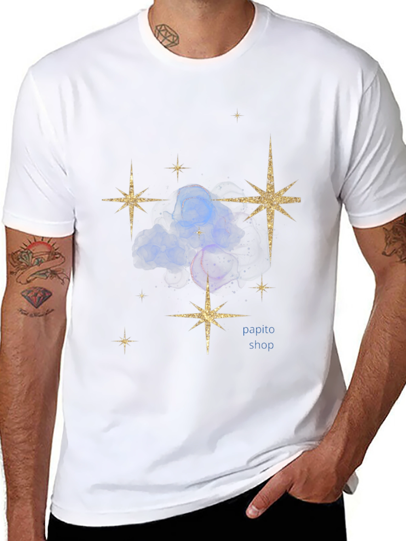 Celestial Spark T-Shirt - Galaxy Star Design