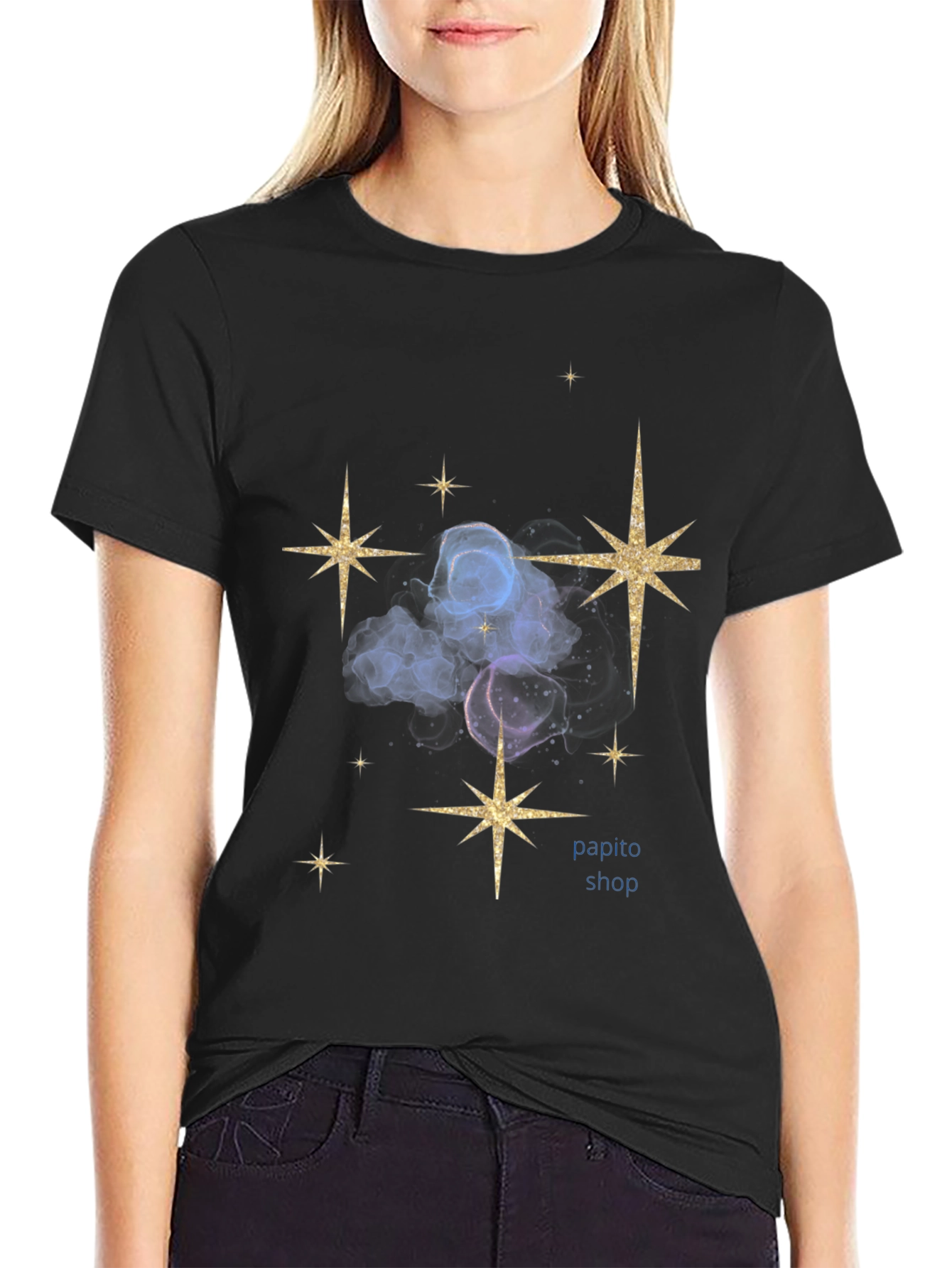 Celestial Spark T-Shirt - Galaxy Star Design