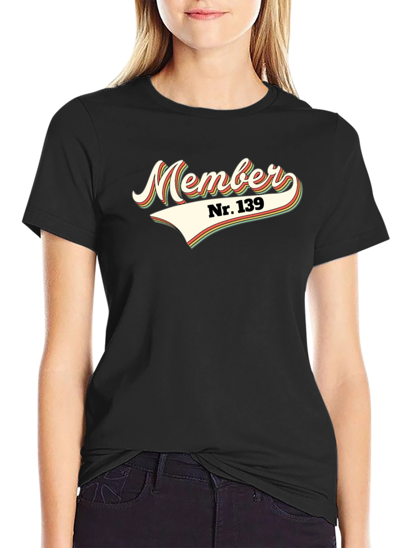 Retro Member Nr. 139 Graphic Tee - Black