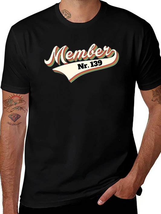 Retro Member Nr. 139 Graphic Tee - Black