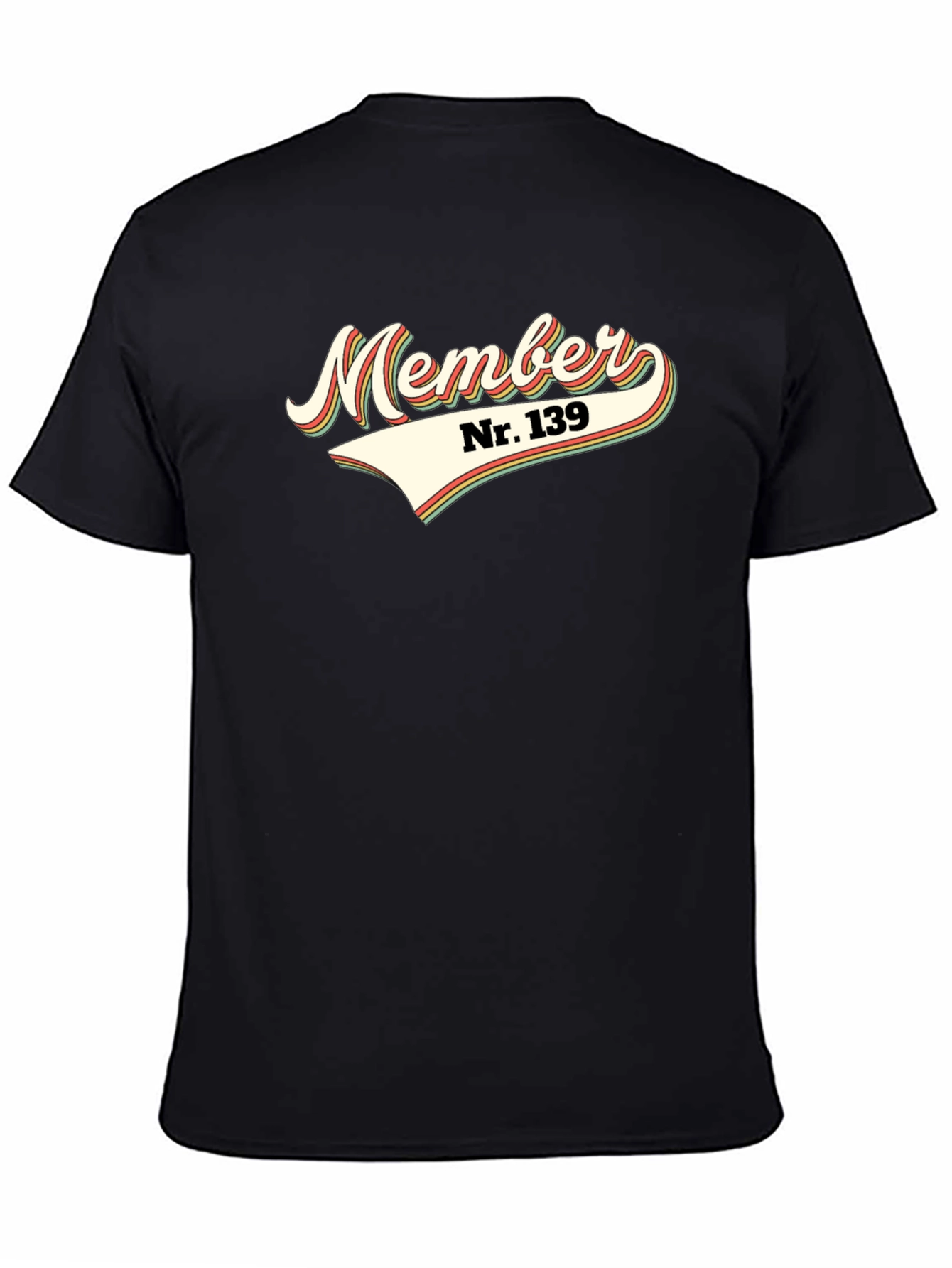 Retro Member Nr. 139 Graphic Tee - Black