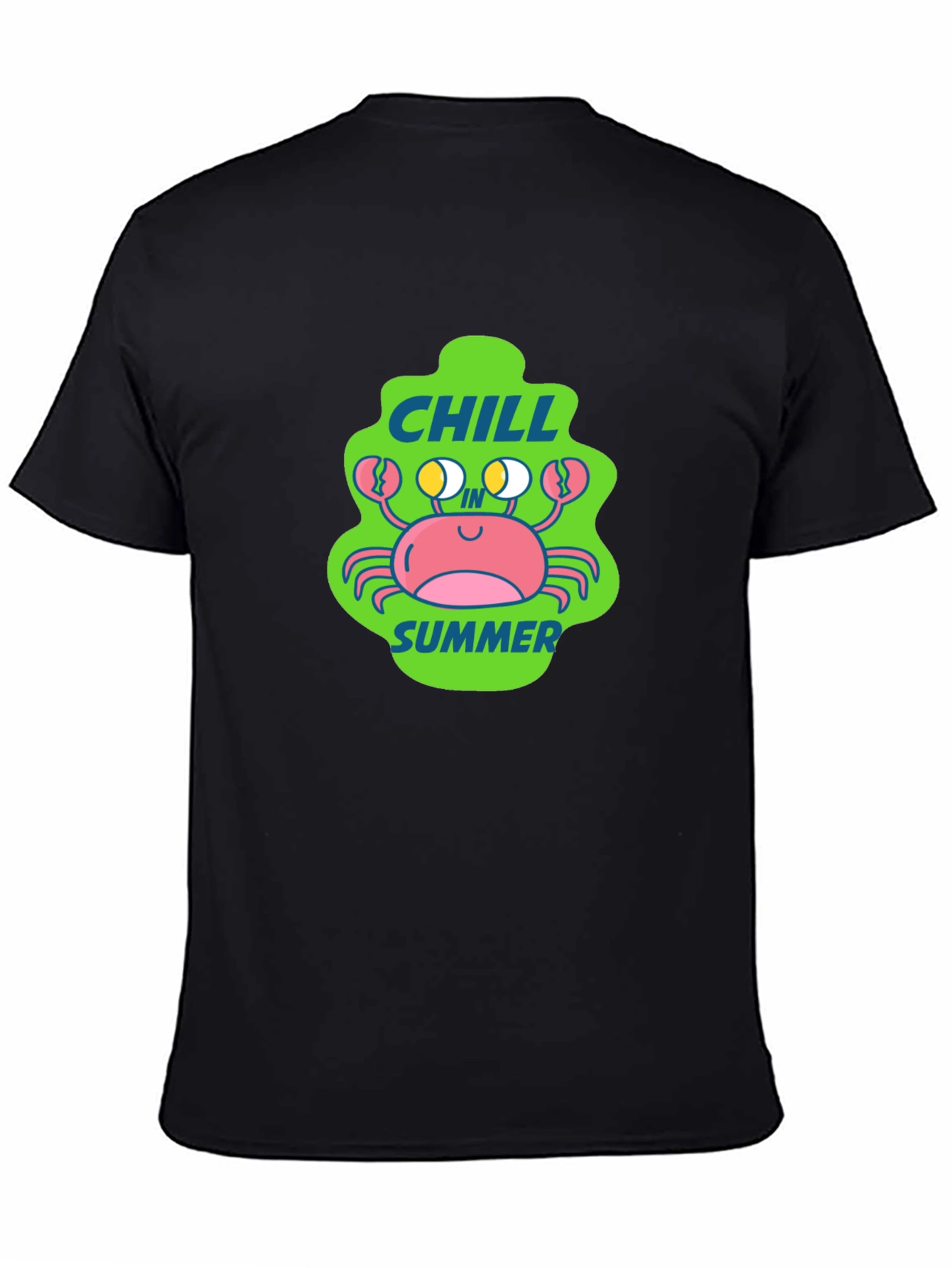 Chill Crab Summer Black T-Shirt