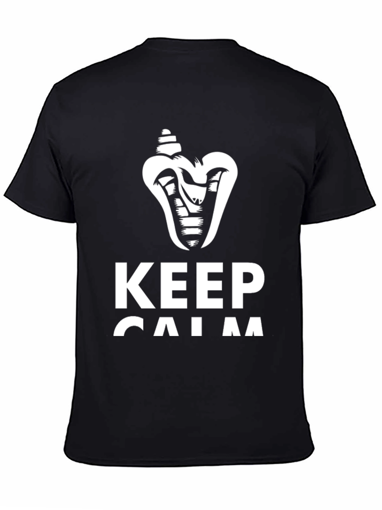 Keep Calm Cobra T-Shirt - Black Cotton Tee
