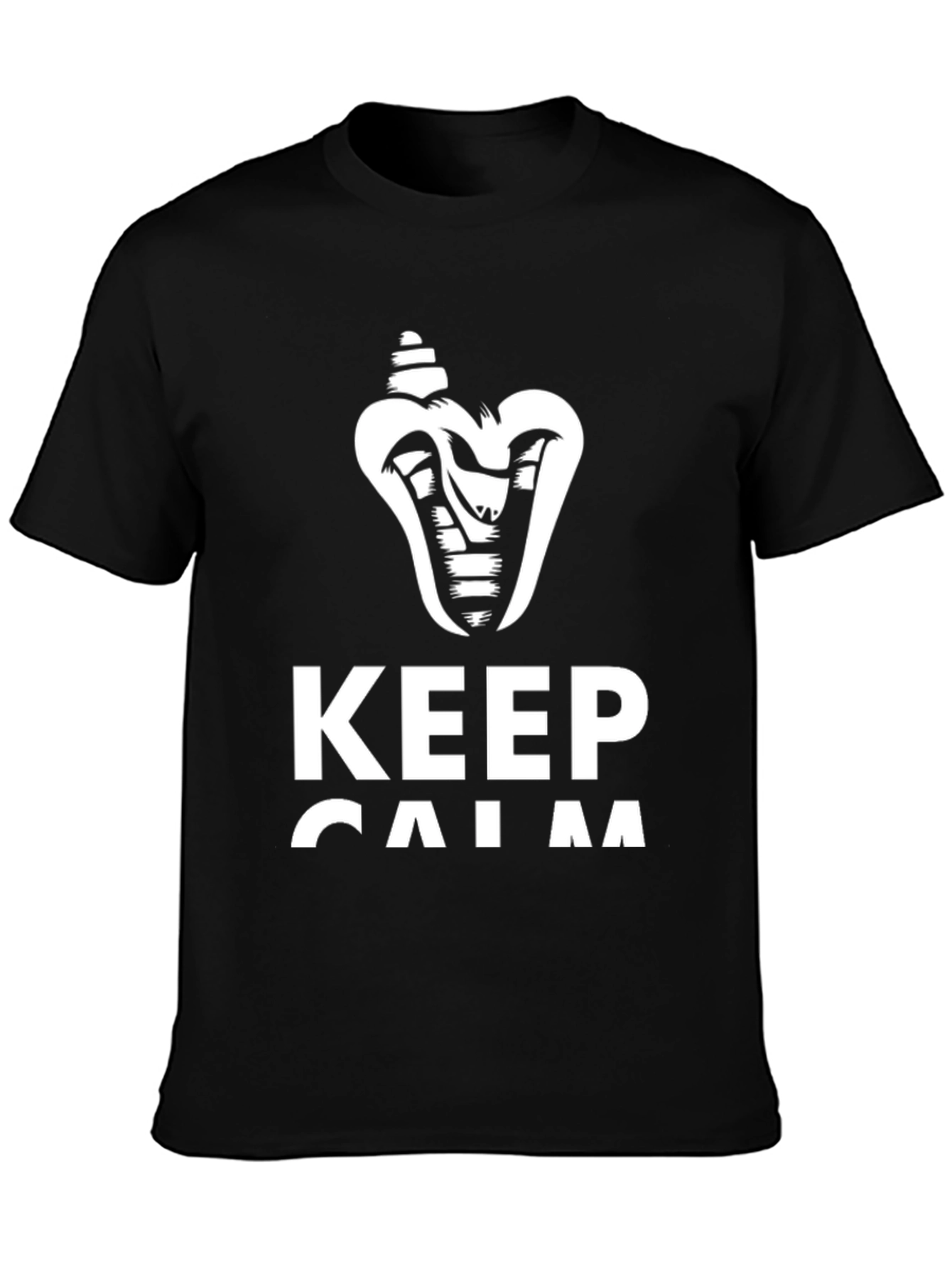 Keep Calm Cobra T-Shirt - Black Cotton Tee