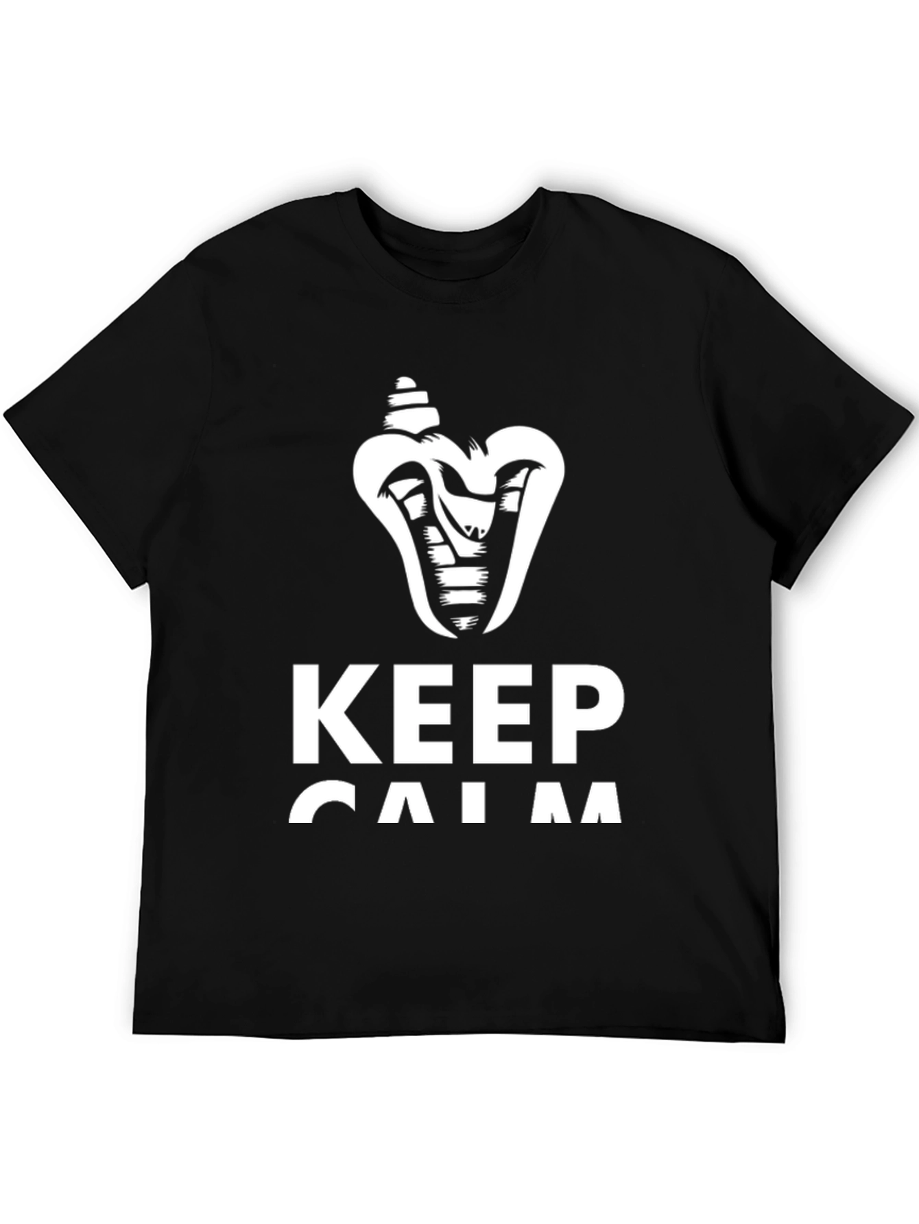 Keep Calm Cobra T-Shirt - Black Cotton Tee