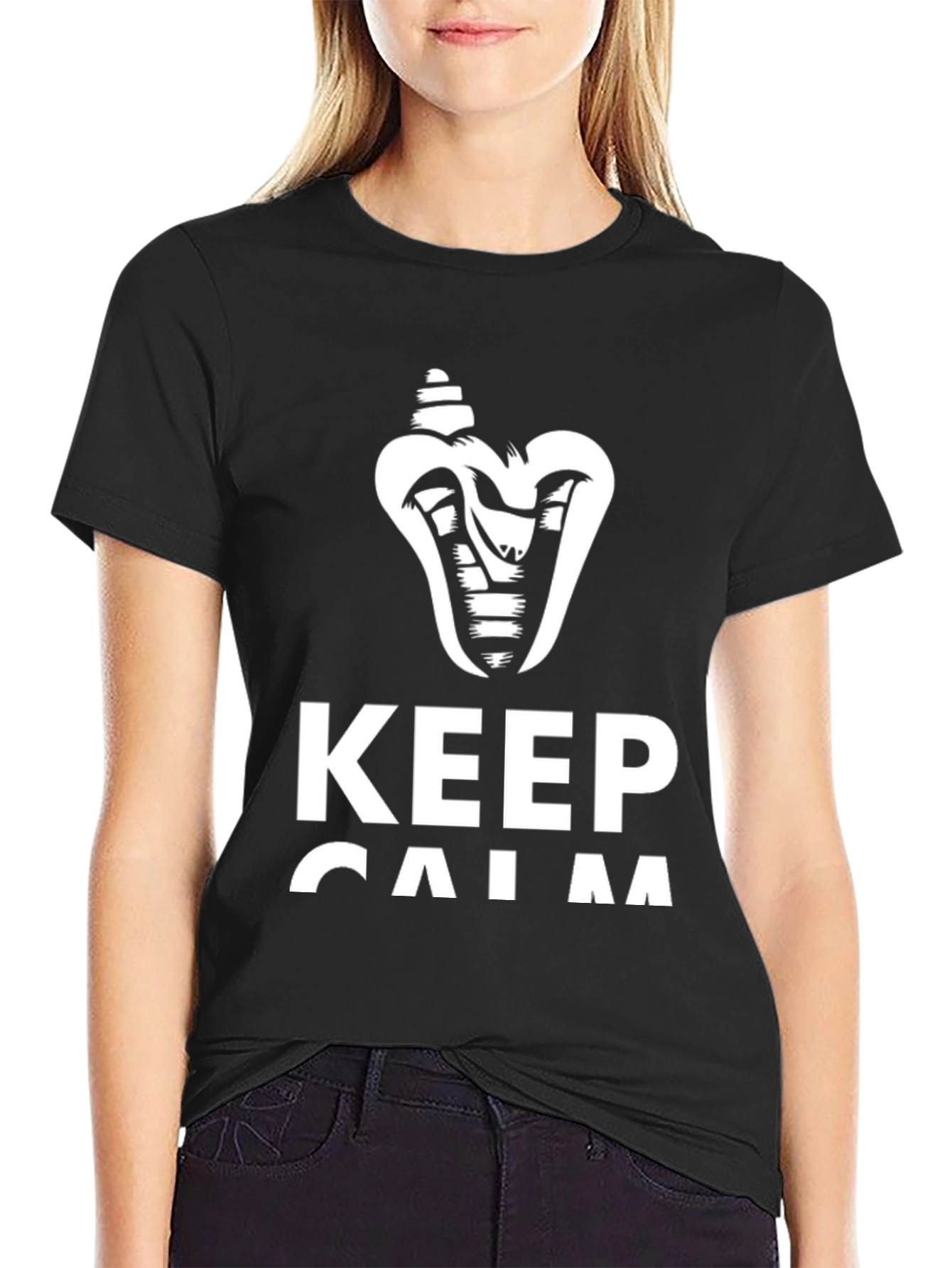 Keep Calm Cobra T-Shirt - Black Cotton Tee