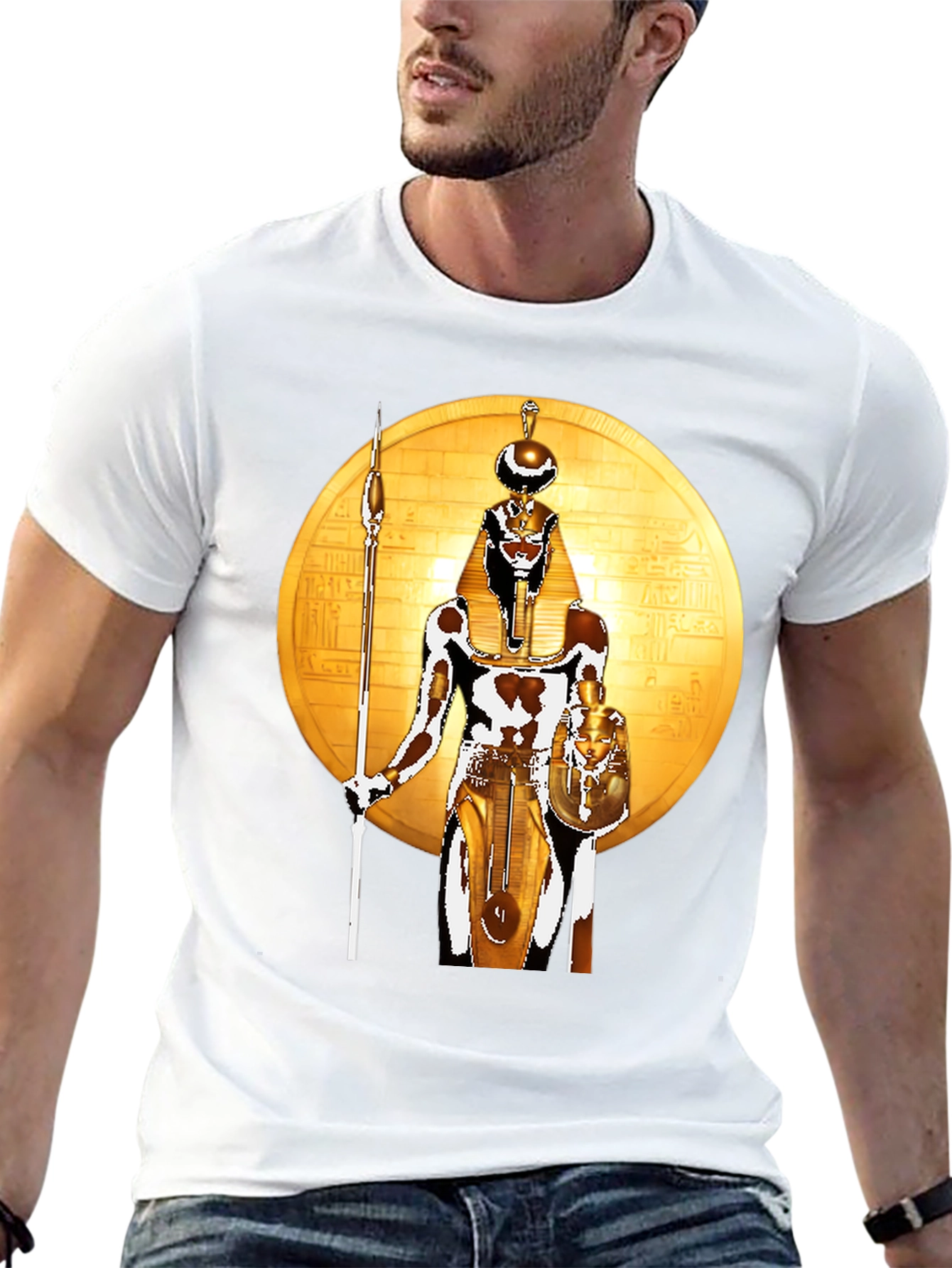 Egyptian God Graphic Tee - Black