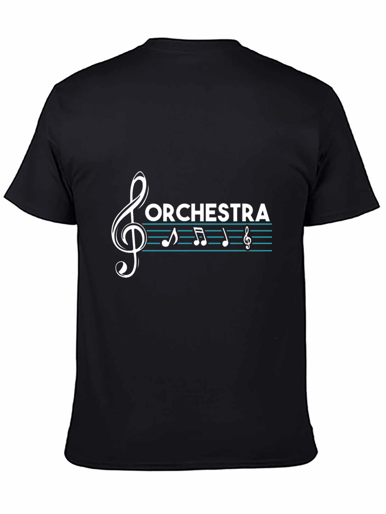 Orchestra Music Treble Clef Black T-Shirt