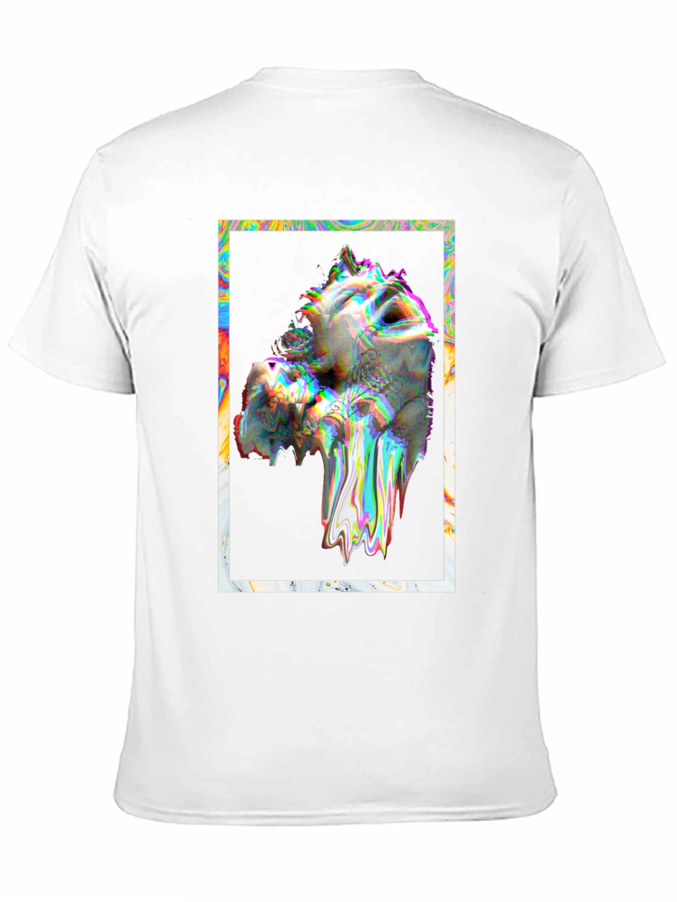 Glitch Art Graphic Tee - Black Unisex T-Shirt