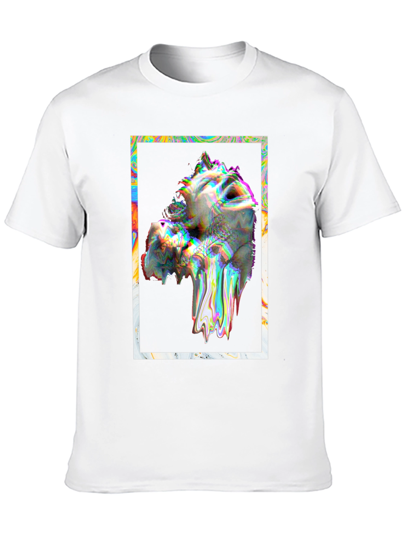 Glitch Art Graphic Tee - Black Unisex T-Shirt