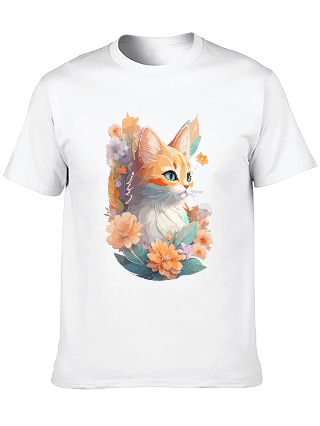 Floral Cat Graphic Tee