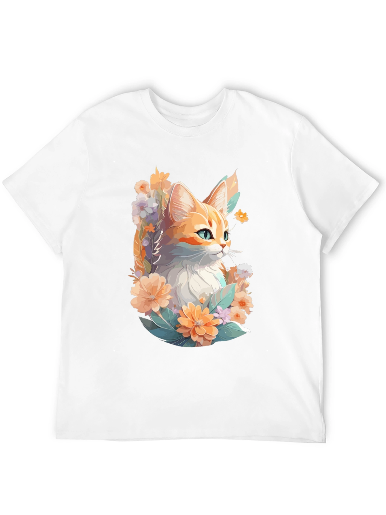Floral Cat Graphic Tee