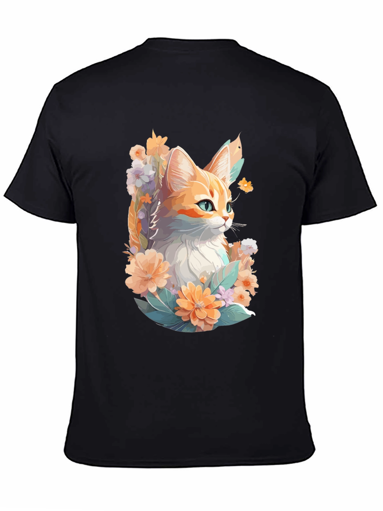 Floral Cat Graphic Tee