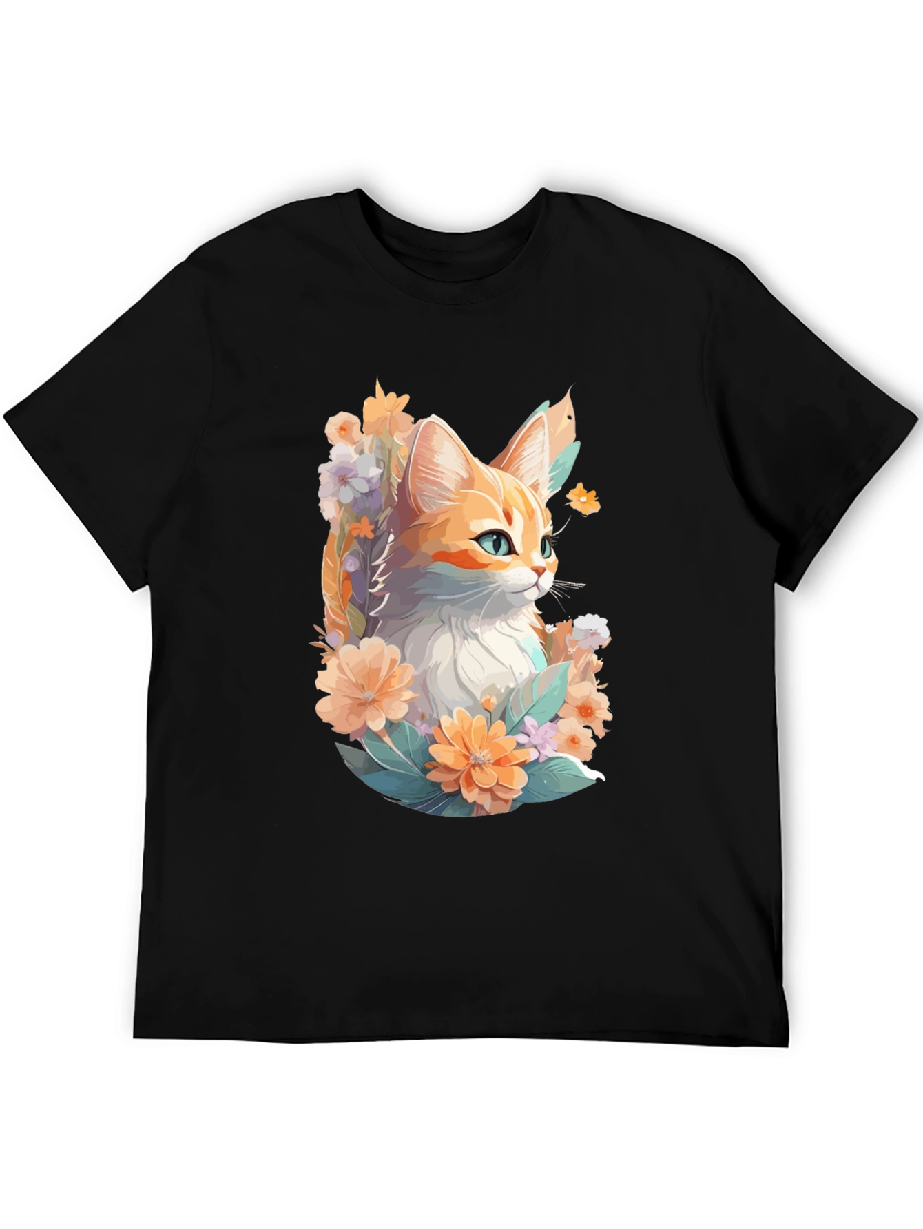 Floral Cat Graphic Tee