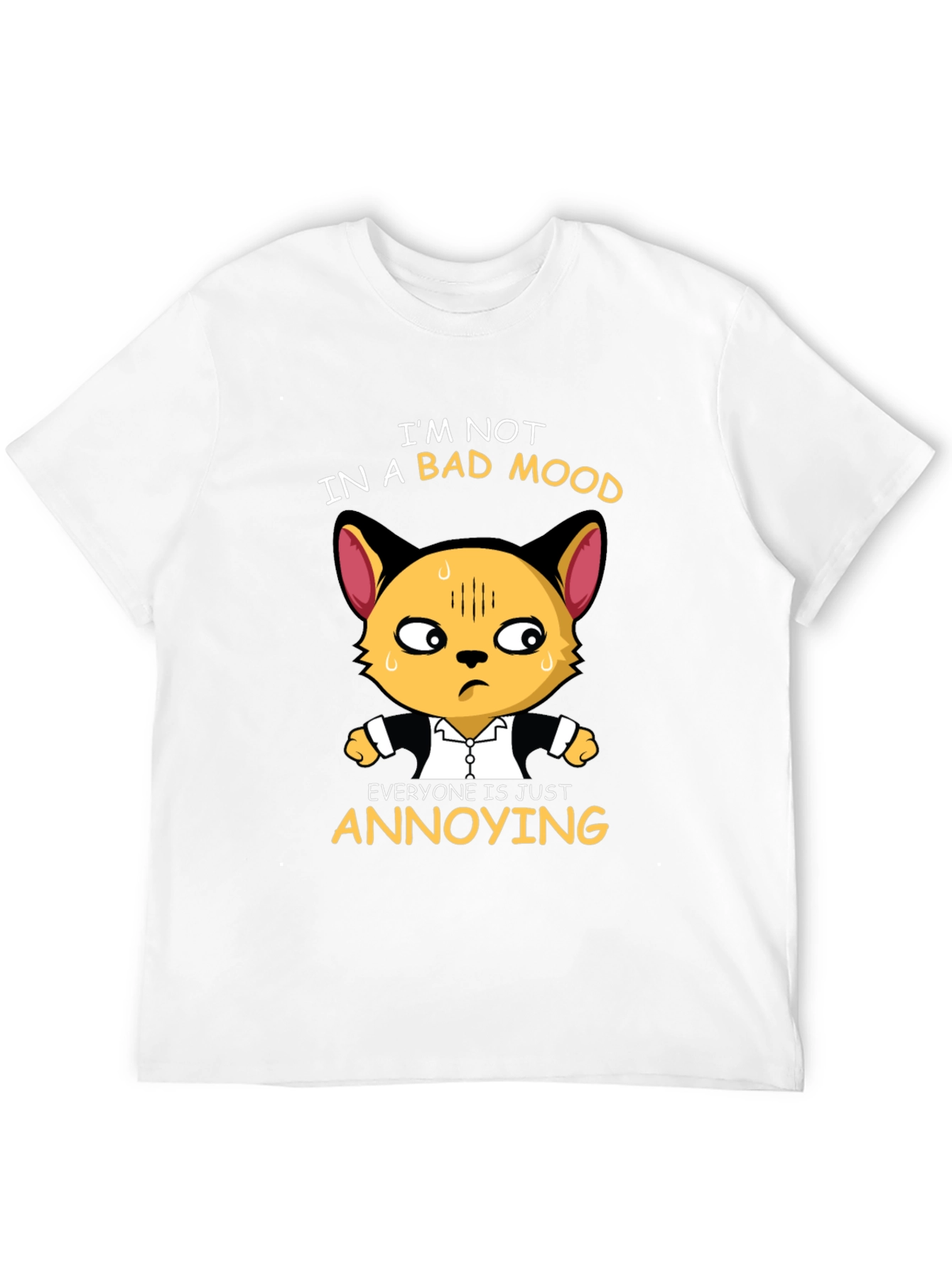 Annoyed Cat Graphic Tee - Funny Unisex T-Shirt