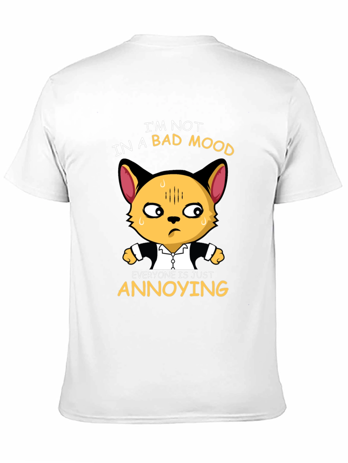 Annoyed Cat Graphic Tee - Funny Unisex T-Shirt