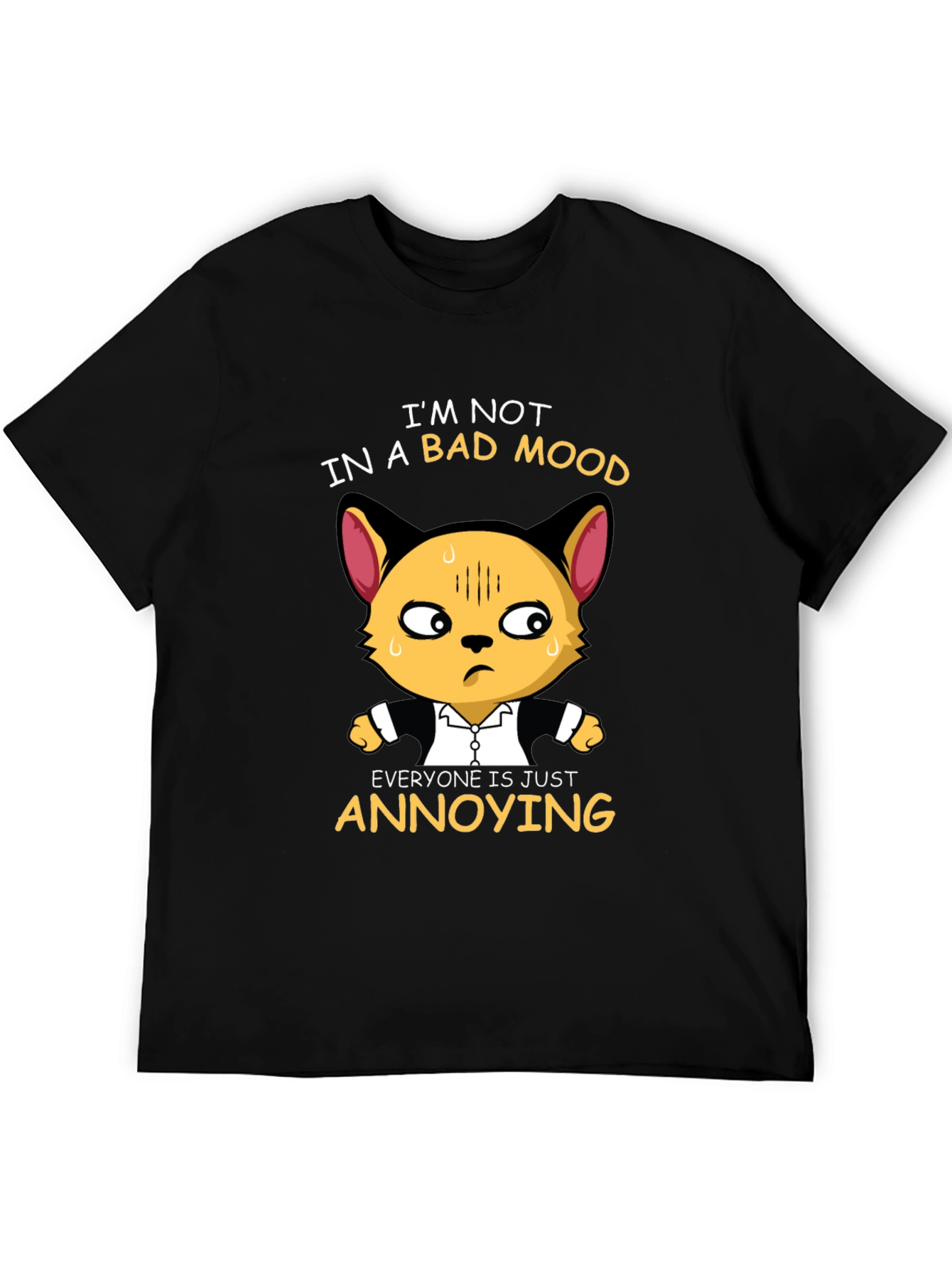 Annoyed Cat Graphic Tee - Funny Unisex T-Shirt
