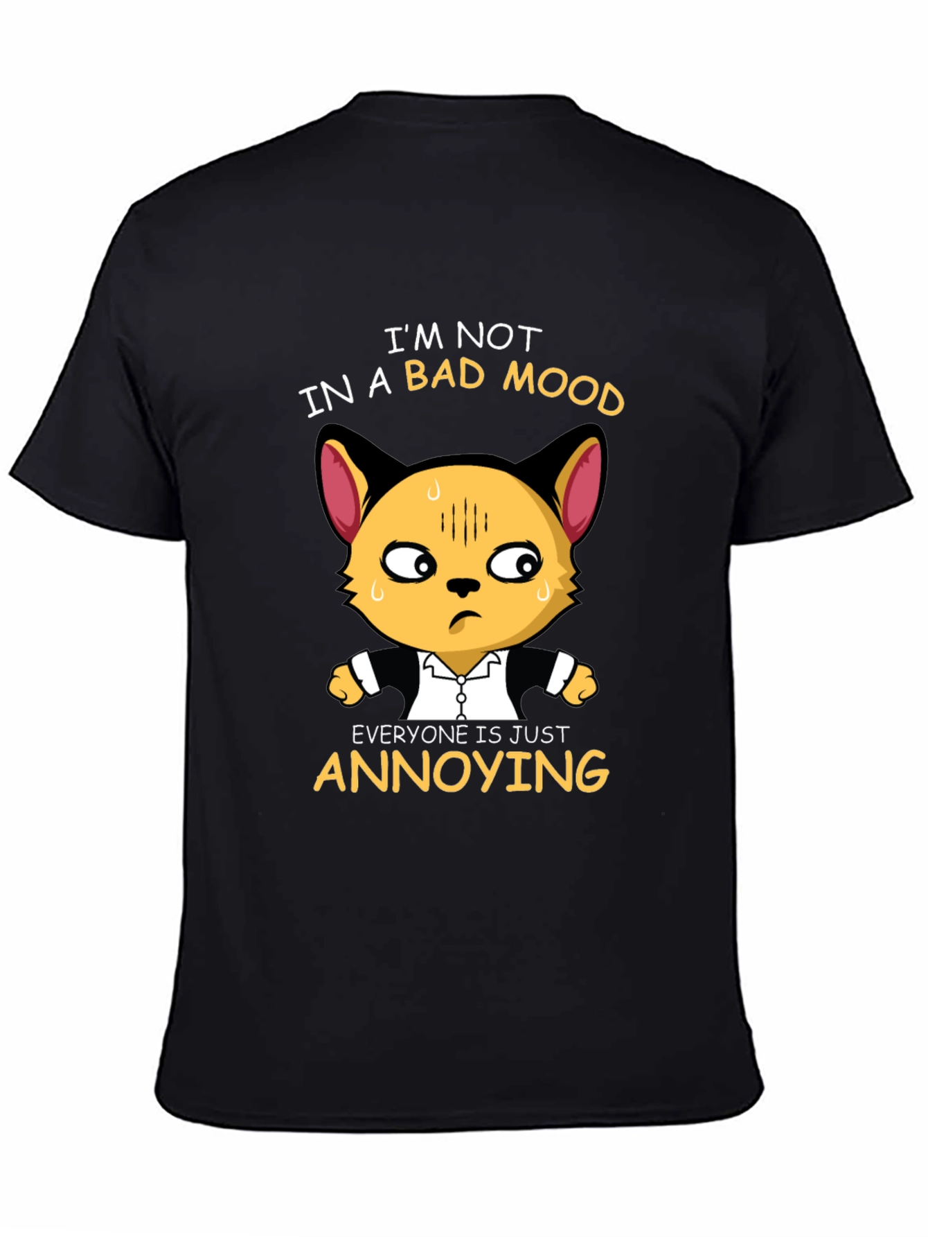 Annoyed Cat Graphic Tee - Funny Unisex T-Shirt