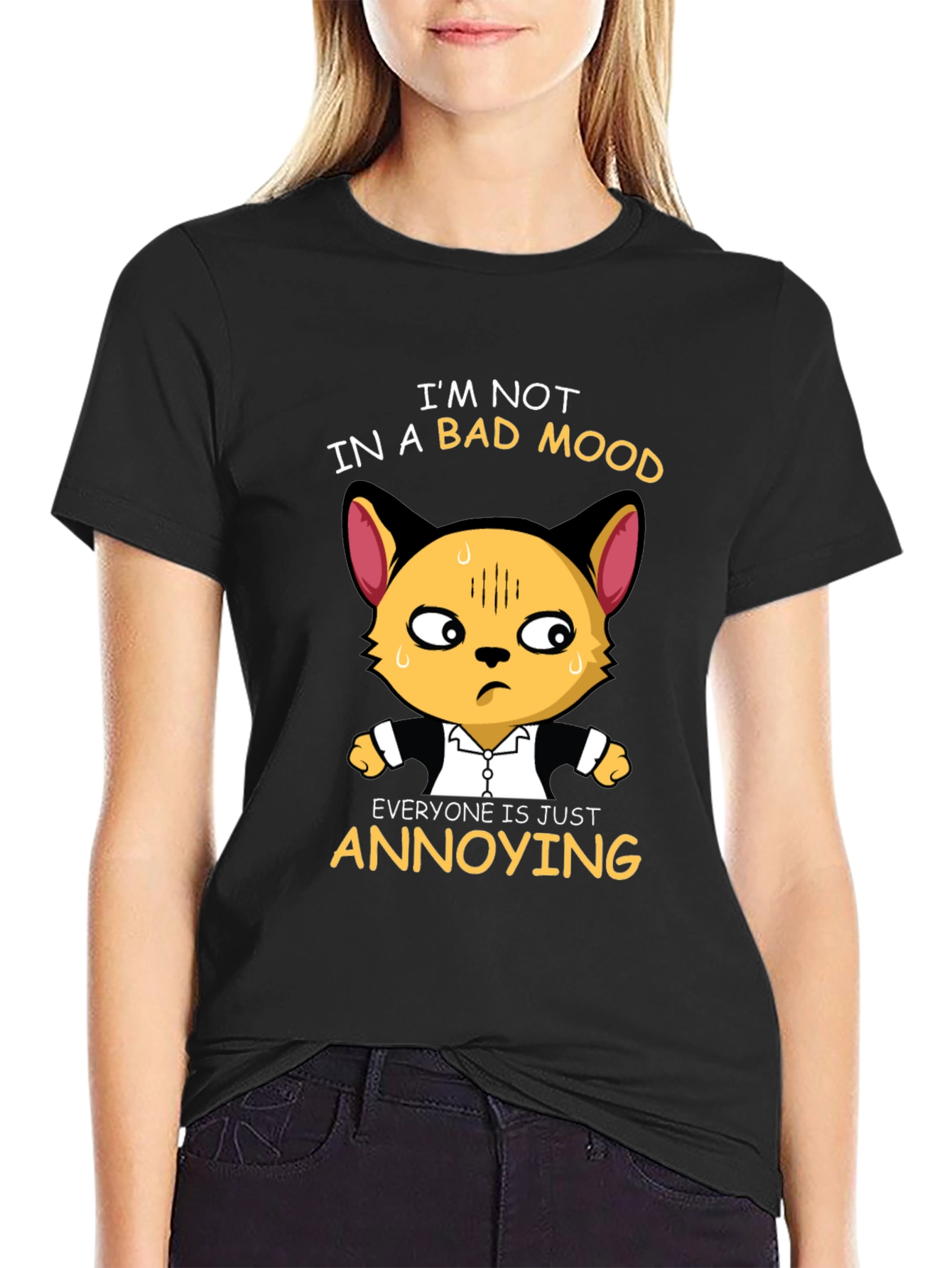 Annoyed Cat Graphic Tee - Funny Unisex T-Shirt