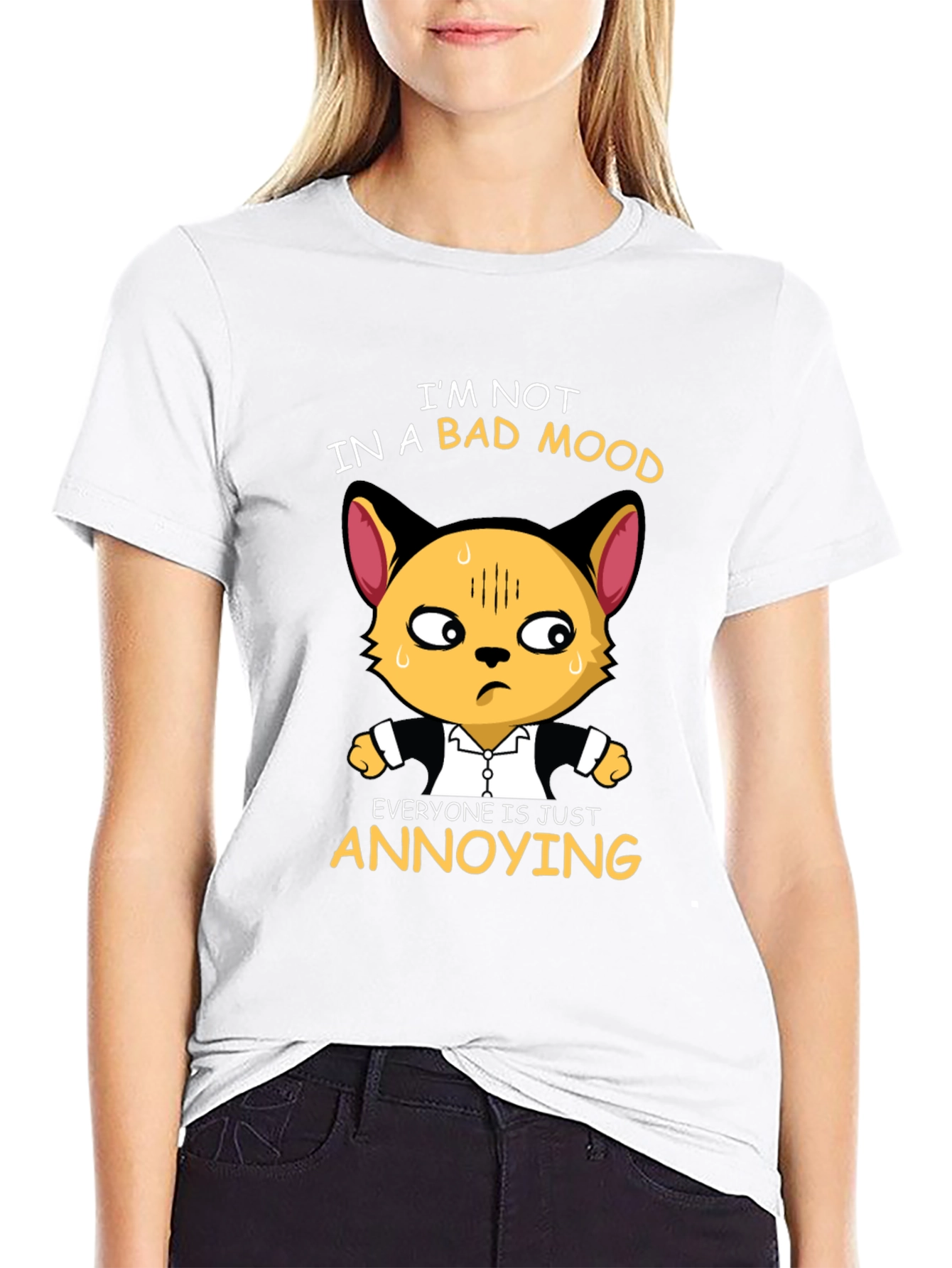 Annoyed Cat Graphic Tee - Funny Unisex T-Shirt