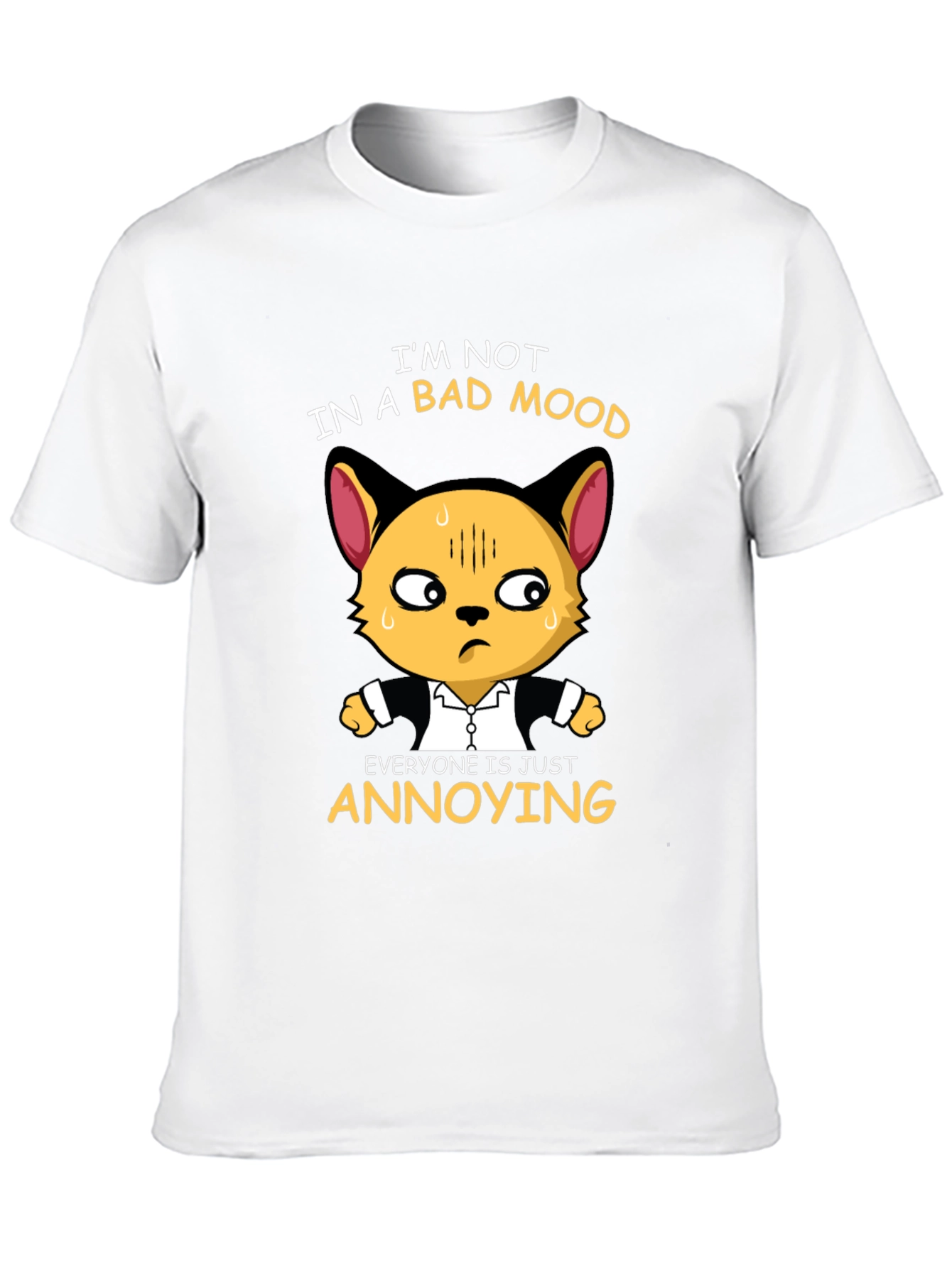 Annoyed Cat Graphic Tee - Funny Unisex T-Shirt