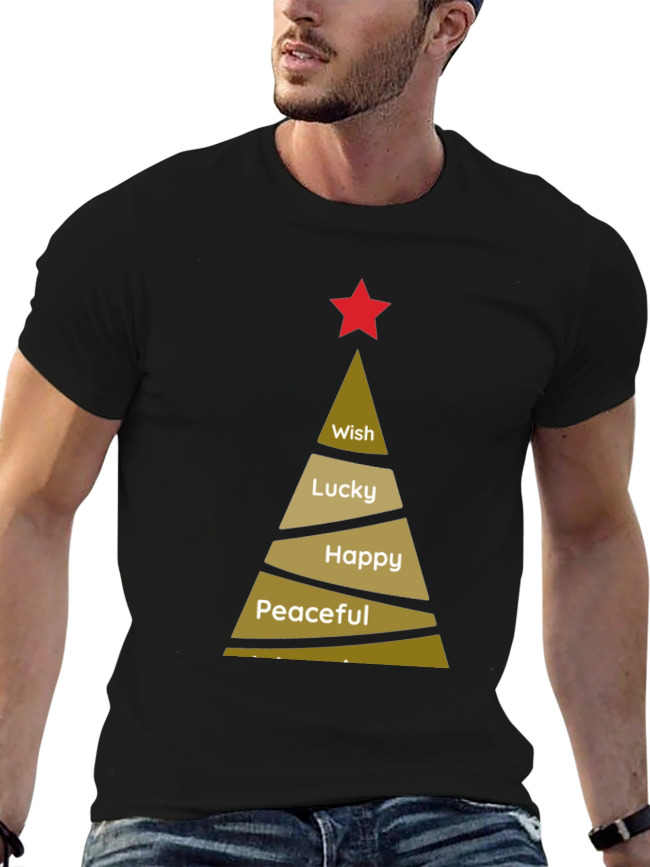 Holiday Wishes T-Shirt - Christmas Tree Design