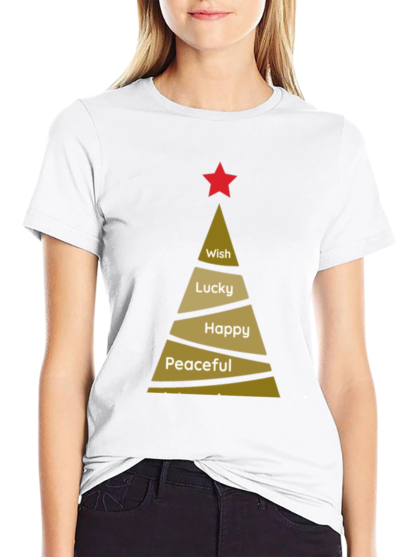 Holiday Wishes T-Shirt - Christmas Tree Design