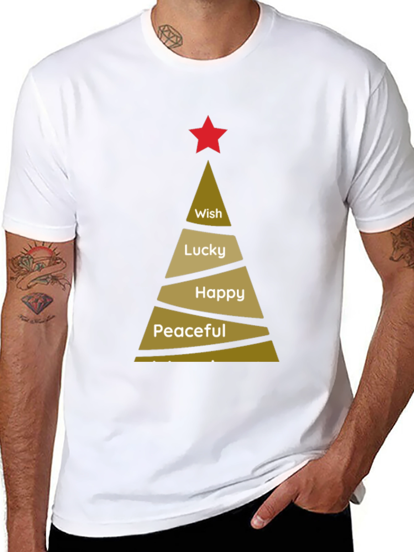 Holiday Wishes T-Shirt - Christmas Tree Design