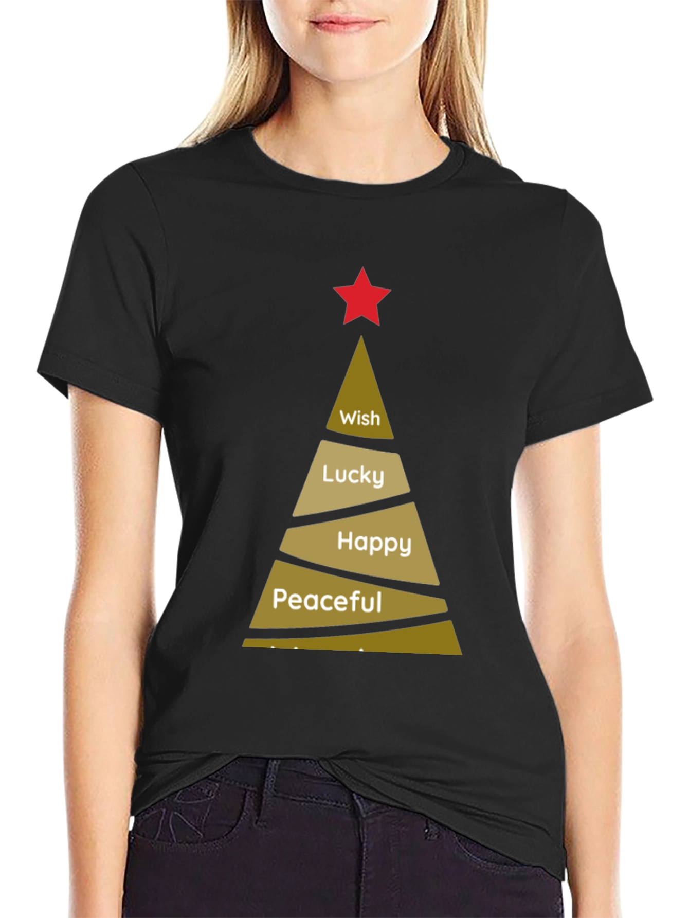 Holiday Wishes T-Shirt - Christmas Tree Design