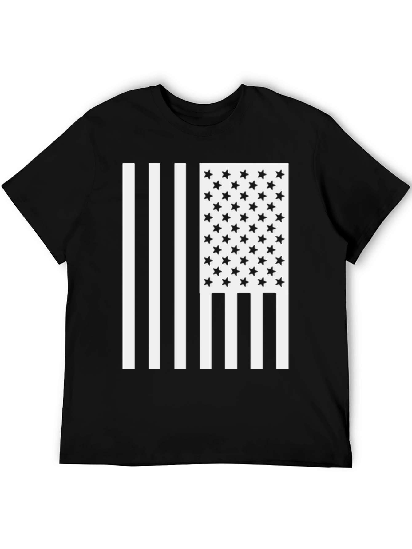 American Flag Graphic Black T-Shirt