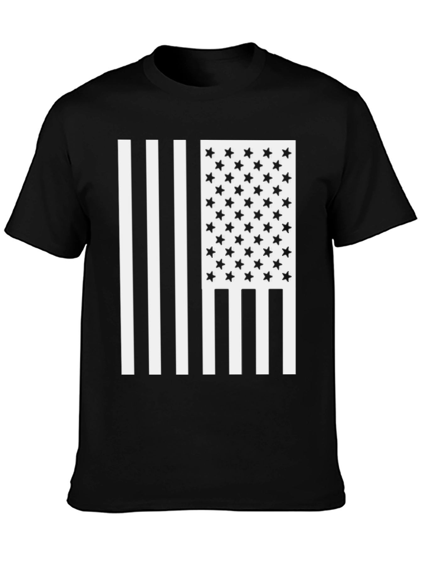 American Flag Graphic Black T-Shirt