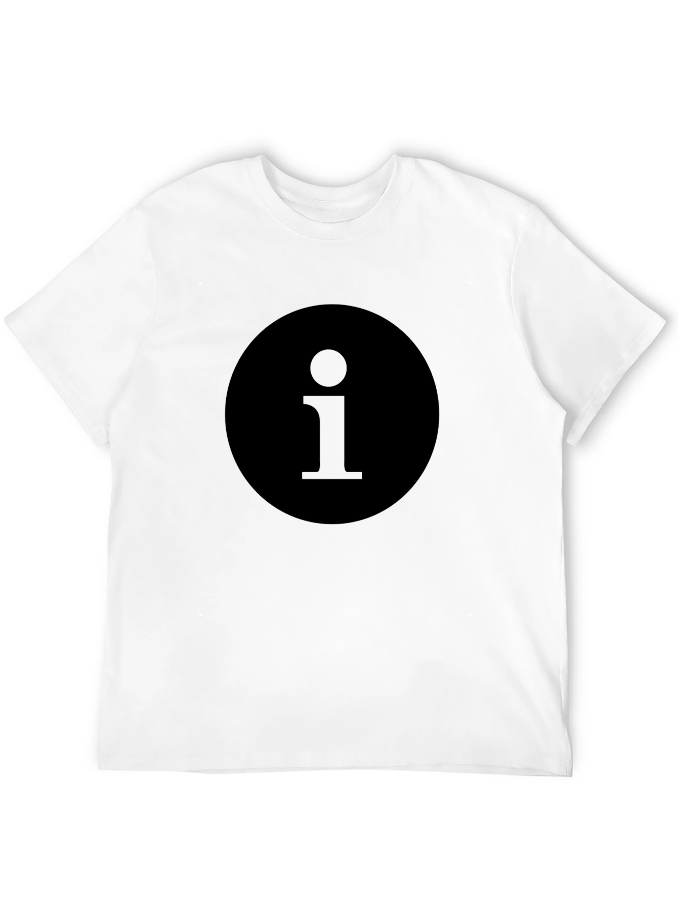 Mens Black T-Shirt with Round i Design