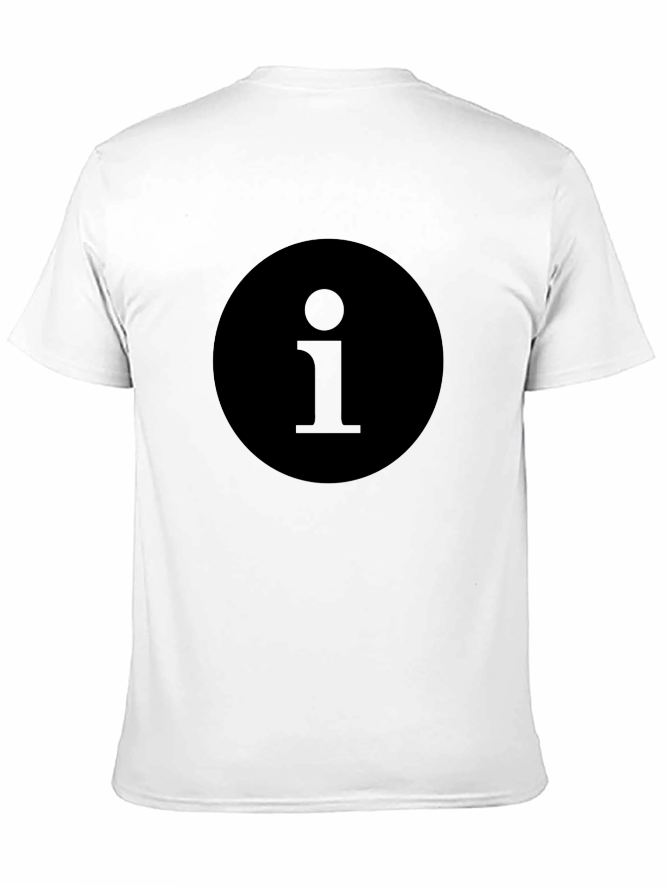 Mens Black T-Shirt with Round i Design