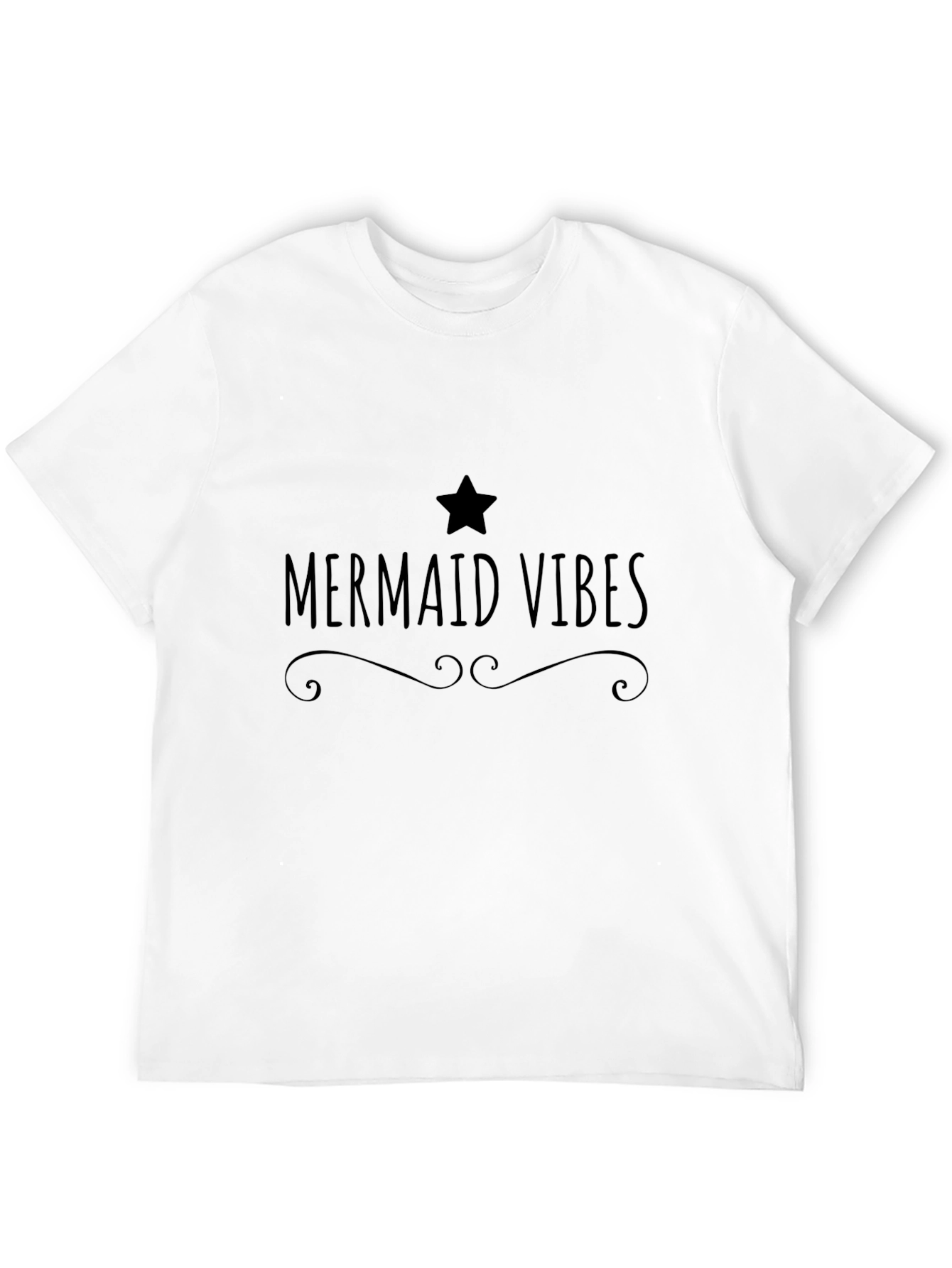 Mermaid Vibes Graphic Tee - Black T-Shirt